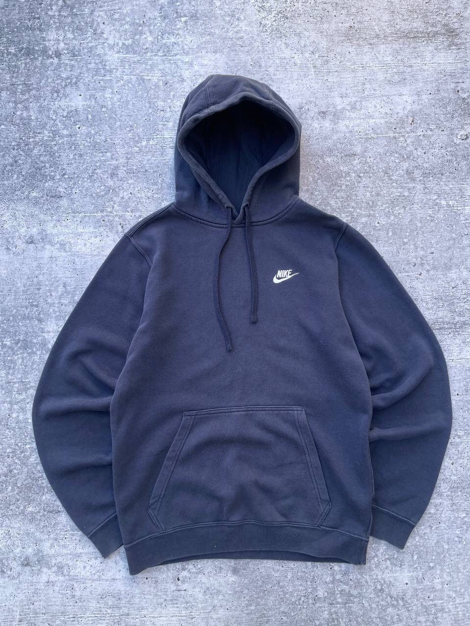 Nike × Vintage Vintage Nike Sun Faded Navy Hoodie Y2K Size US S / EU 44-46 / 1 - 1 Thumbnail