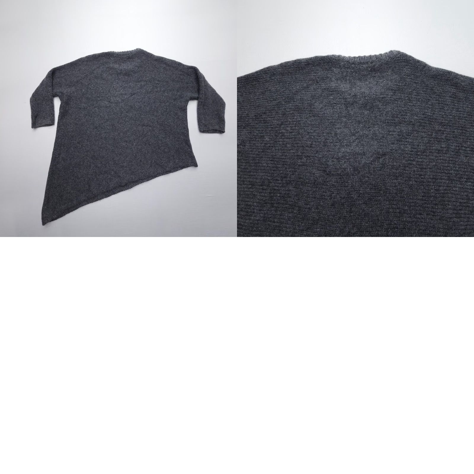 Eileen Fisher VINTAGE Eileen Fisher Asymmetric Hem Wool Mohair Sweater Size Small Gray Pullover Knit Size S / US 4 / IT 40 - 9 Thumbnail