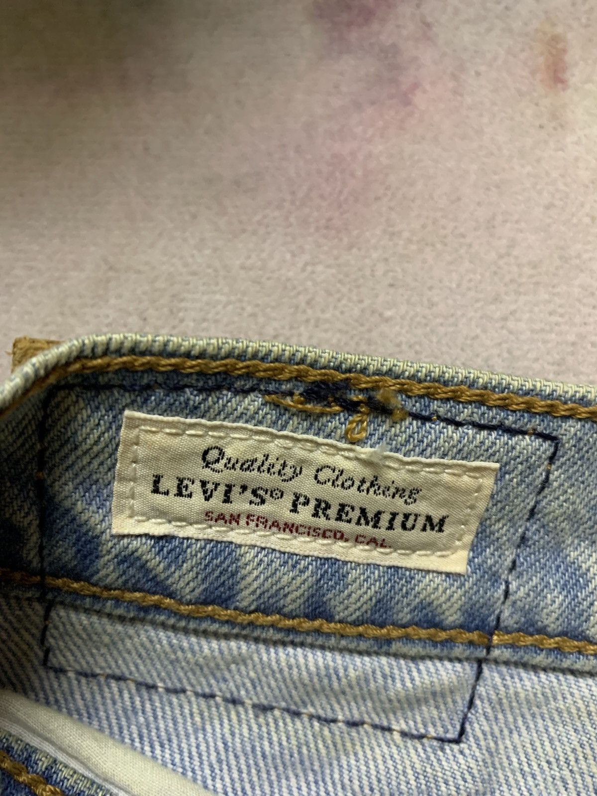 Levi's Levi’s Premium Big E Balloon Leg Custom Painted Size US 29 - 7 Thumbnail