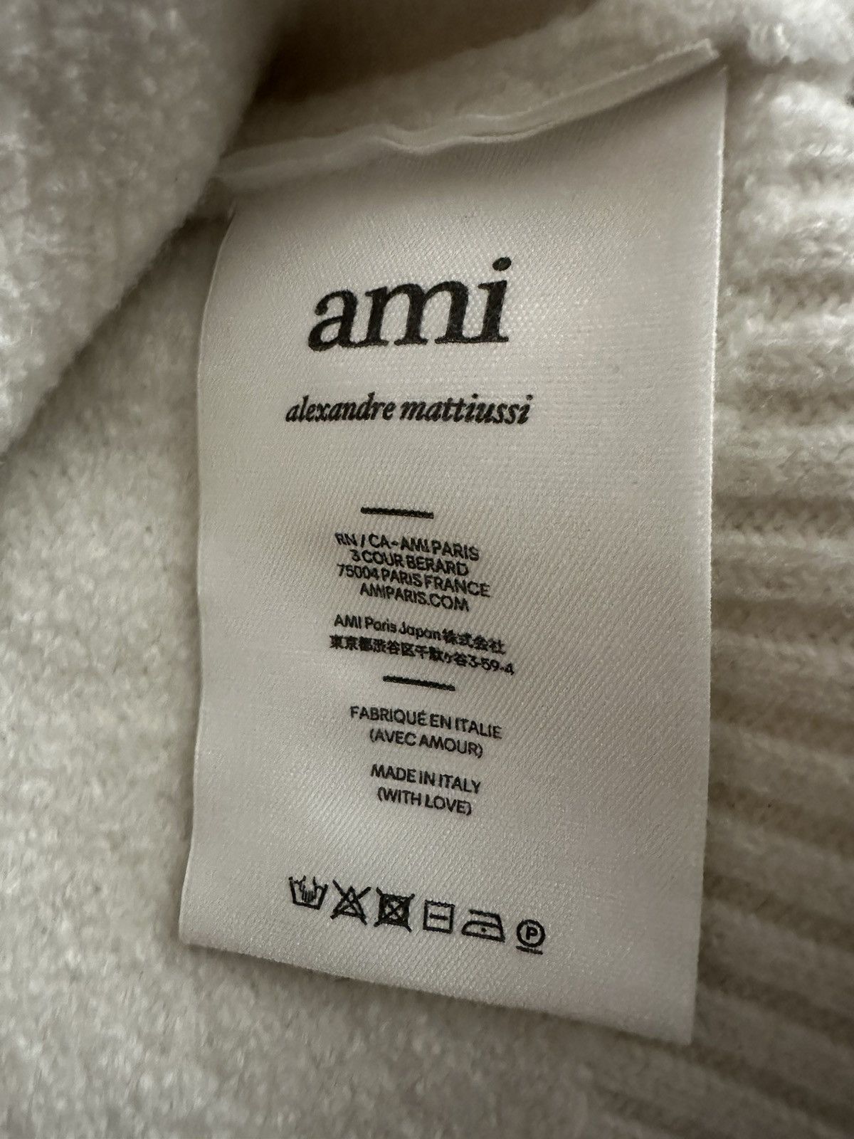 AMI AMI Paris Off-White Turtleneck Sweater Size US L / EU 52-54 / 3 - 4 Thumbnail