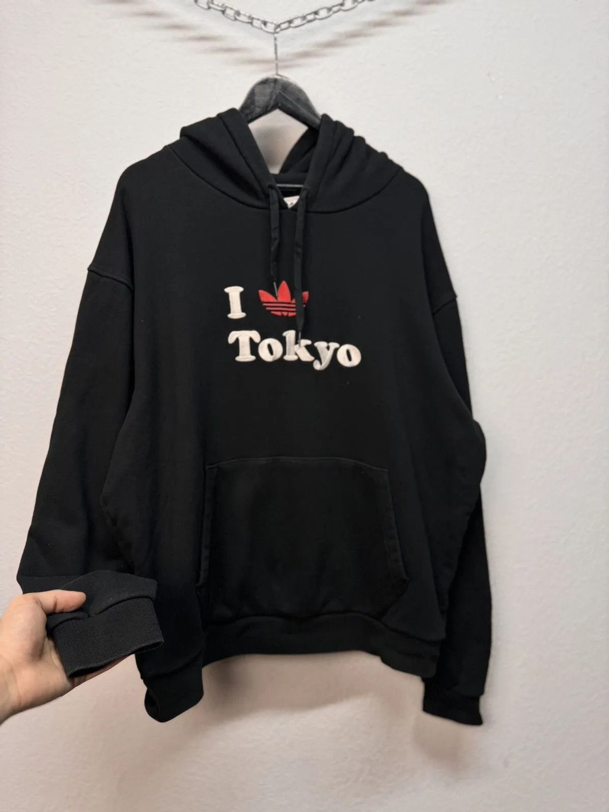 Adidas Black Adidas Tokyo Style Stussy Vetements Hoodie Size US XL / EU 56 / 4 - 5 Thumbnail