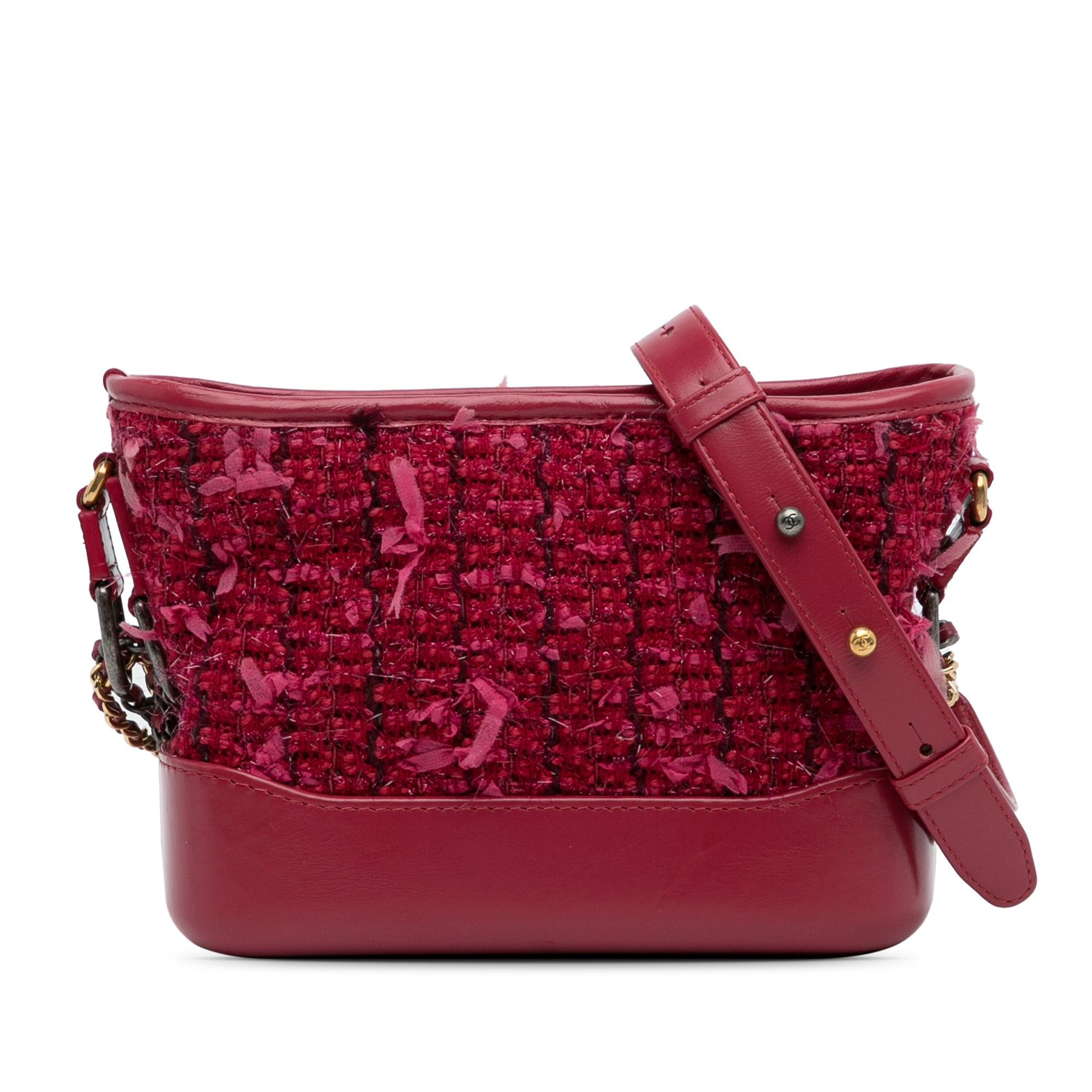 Chanel Chanel Small Tweed Gabrielle Crossbody Red Size ONE SIZE - 1 Thumbnail