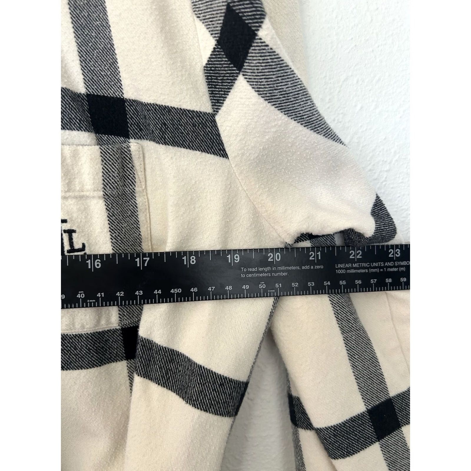 Ralph Lauren Lauren Ralph Lauren Robe Womens S Ivory Black Cotton Flannel Logo Check Belted Pockets Kimono Tie Bedtime Bath Spa LRL Size ONE SIZE - 7 Thumbnail