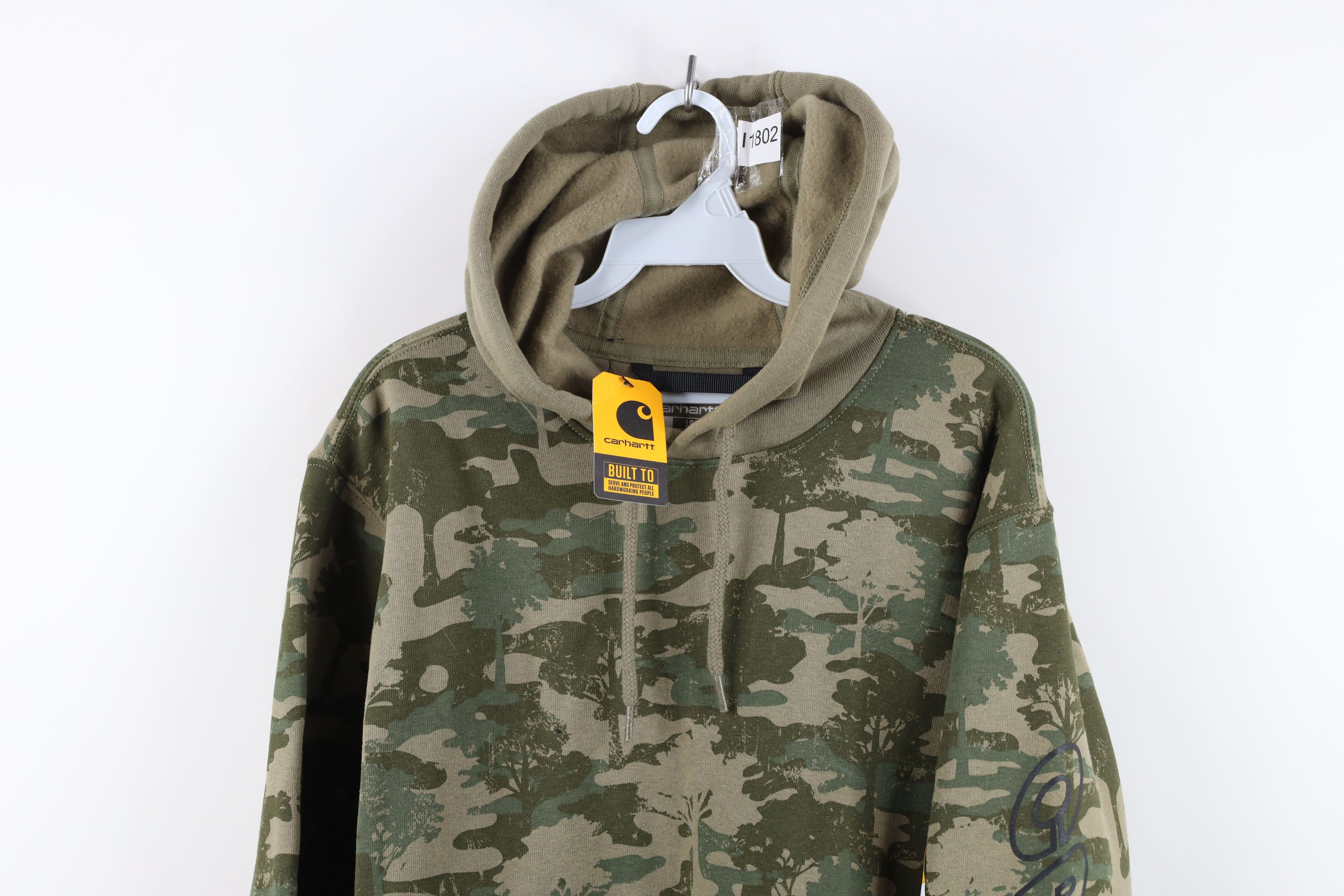 Carhartt New Carhartt Loose Fit Camouflage Hoodie Sweatshirt Green Size US S / EU 44-46 / 1 - 2 Thumbnail