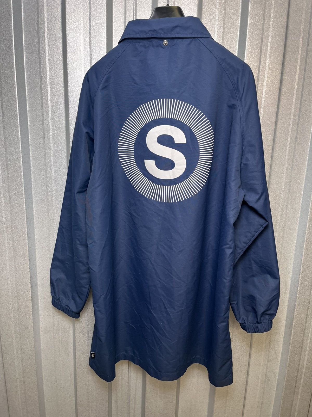 Stussy Stussy Navy Nylon Full-Zip Jacket XL w/ Detachable Hood Size US XL / EU 56 / 4 - 4 Thumbnail