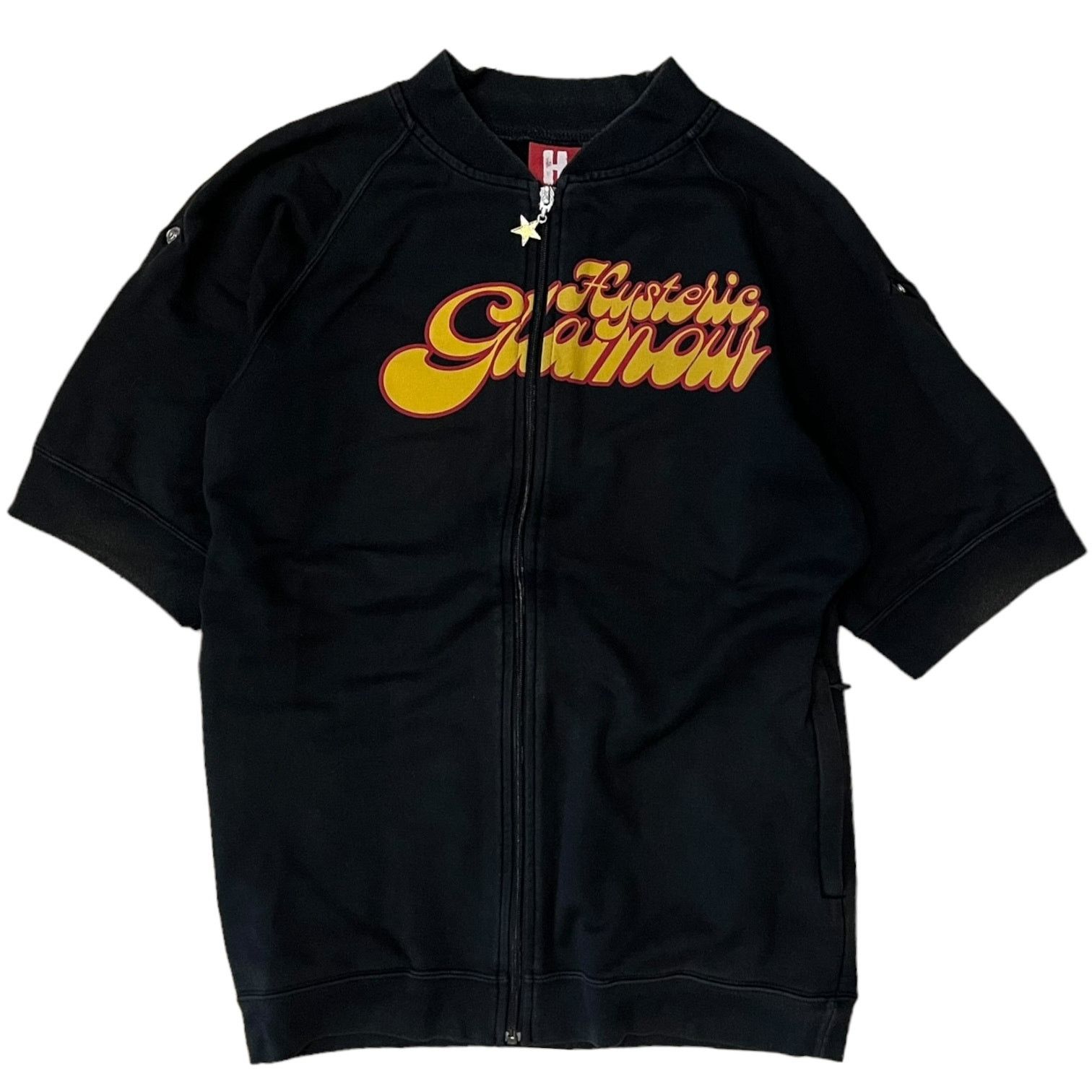 image of Hysteric Glamour Zip Sweater Top in Black, Men's (Size Medium)