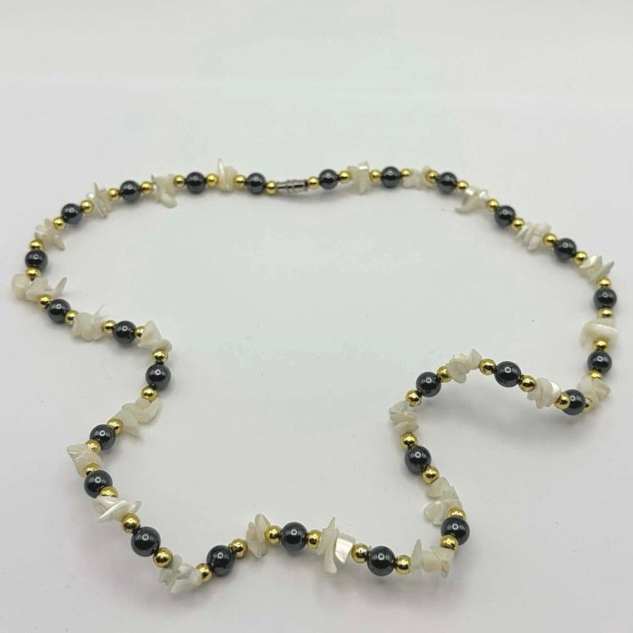 Other Gold & White Beaded Necklace Size ONE SIZE - 3 Thumbnail