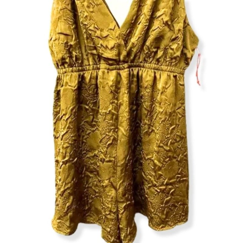 Other Open Edit Romper Surplice V-Neckline Brown Bronze XS NWT Size 32" / US 10 / IT 46 - 5 Thumbnail