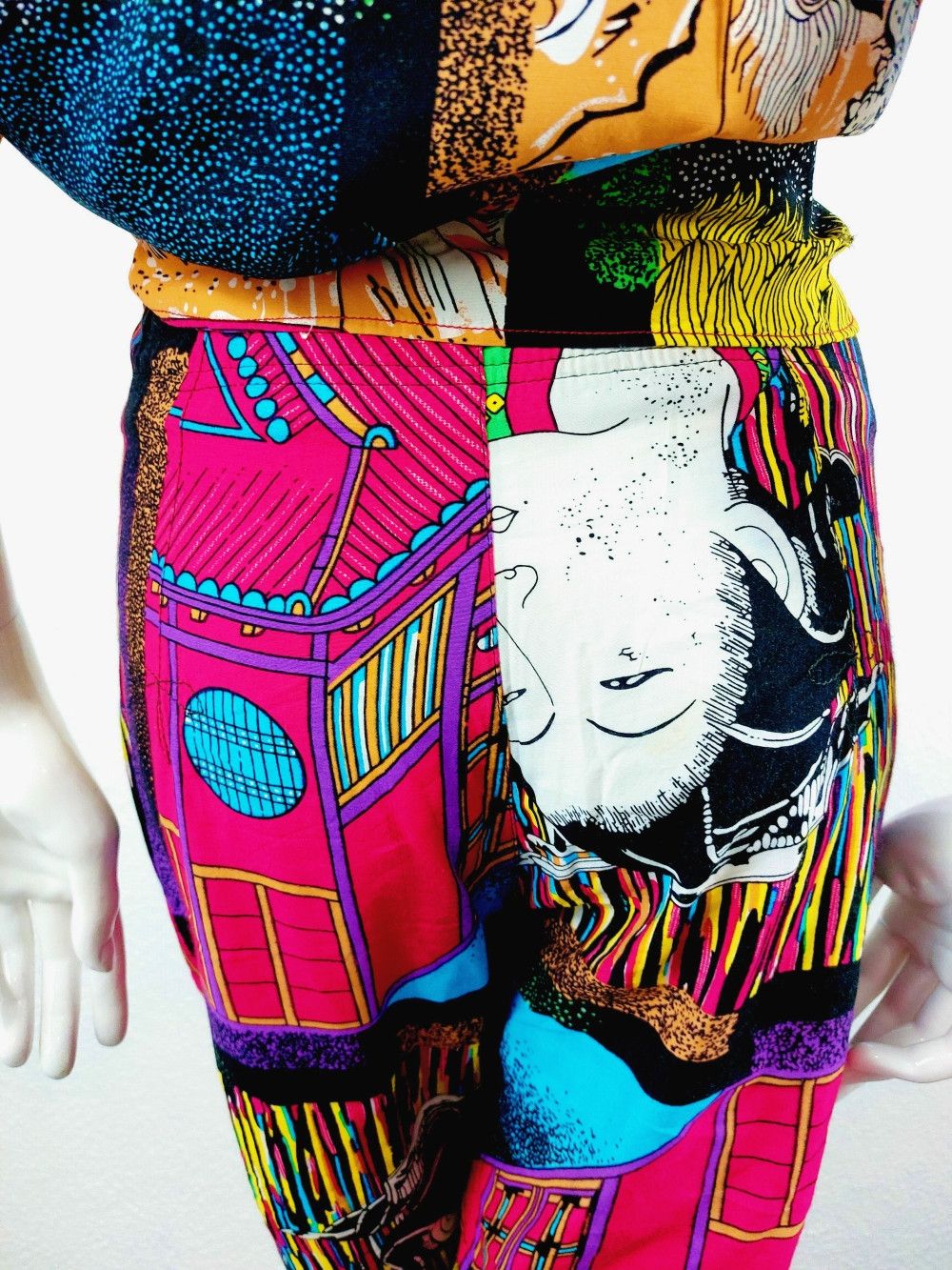 Marithe + Francois Girbaud Marithe + Francois Girbaud Dragon Tiger Boho Shirt Pants Set Size M / US 6-8 / IT 42-44 - 19 Thumbnail