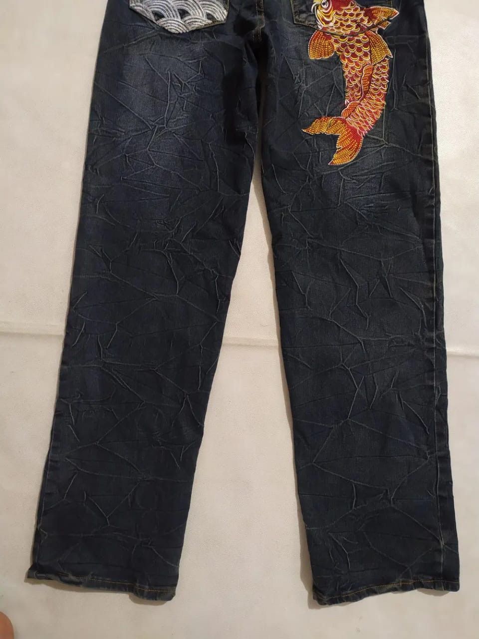 Other Ice Point Embroidery Koi Fish Jeans Size US 30 / EU 46 - 3 Thumbnail