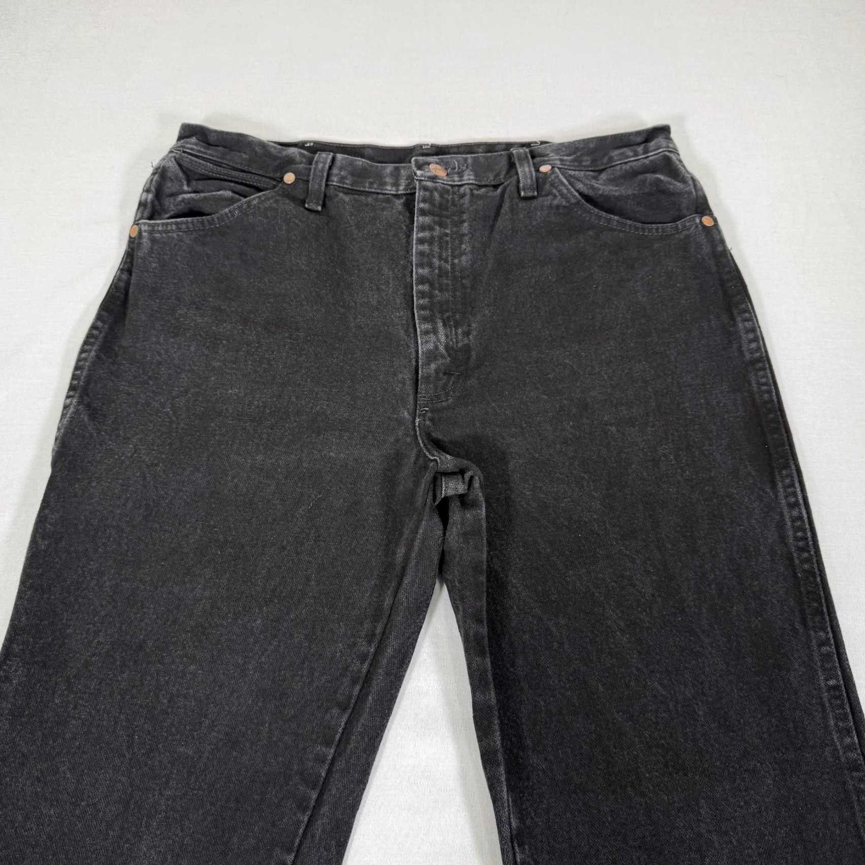 Wrangler Wrangler Jeans Mens 36x34 Black 936 Slim Fit Denim Pants Western Cowboy Cut Work Size US 36 / EU 52 - 2 Thumbnail