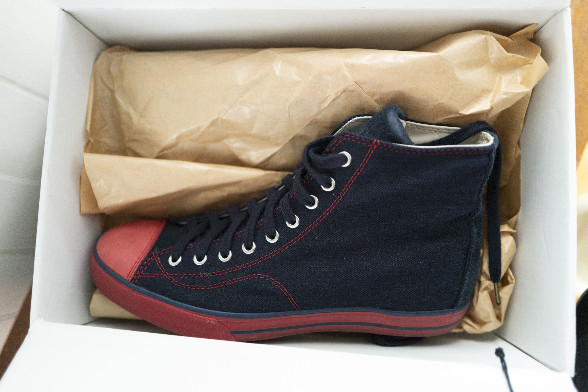 Visvim VISVIM JAIPUR HI DENIM SNEAKERS SZ 9 NIB Size US 9 / EU 42 - 3 Thumbnail