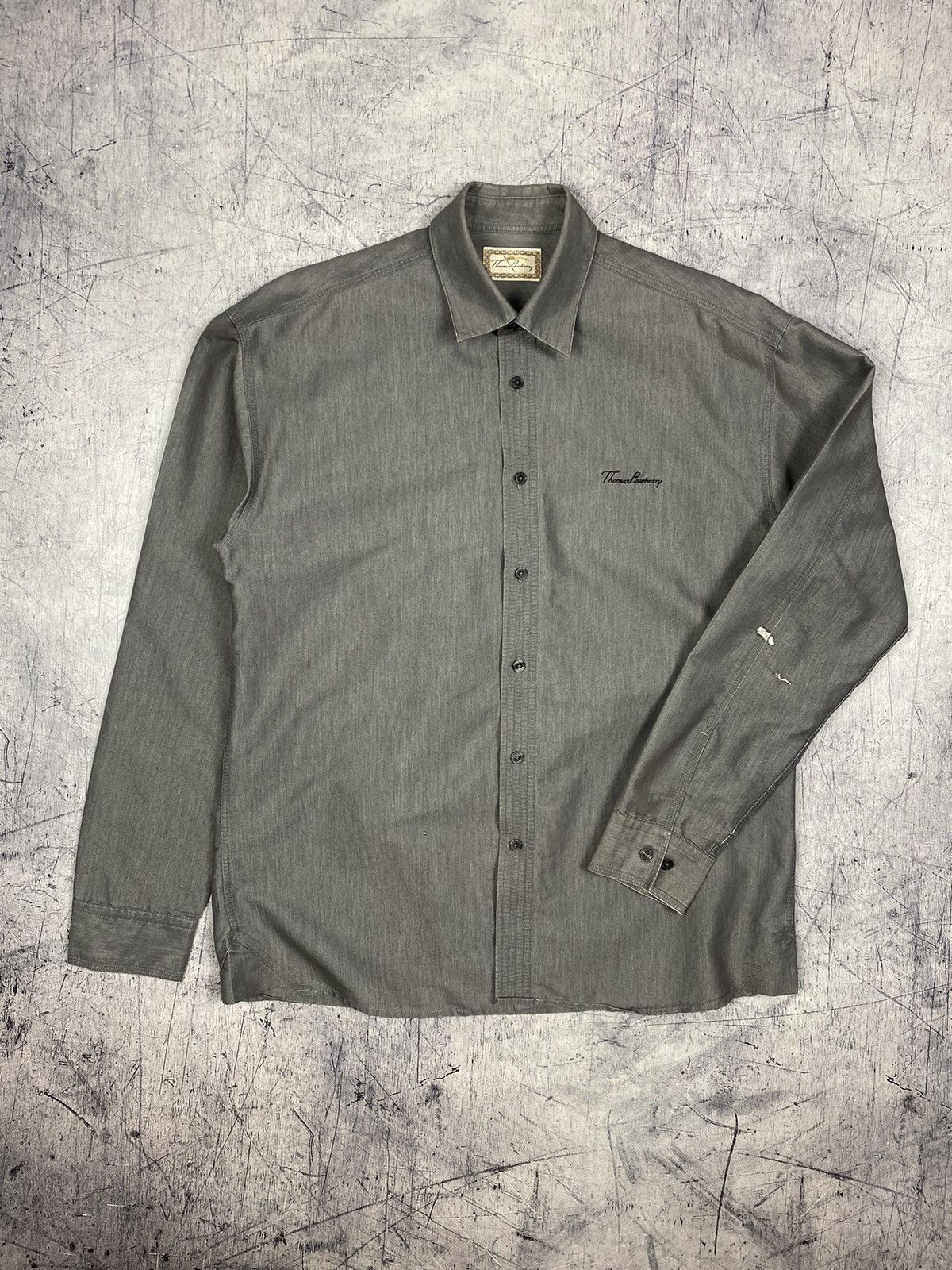 Other Thomas Burberry Designer Button Up Shirt Size US M / EU 48-50 / 2 - 2 Thumbnail