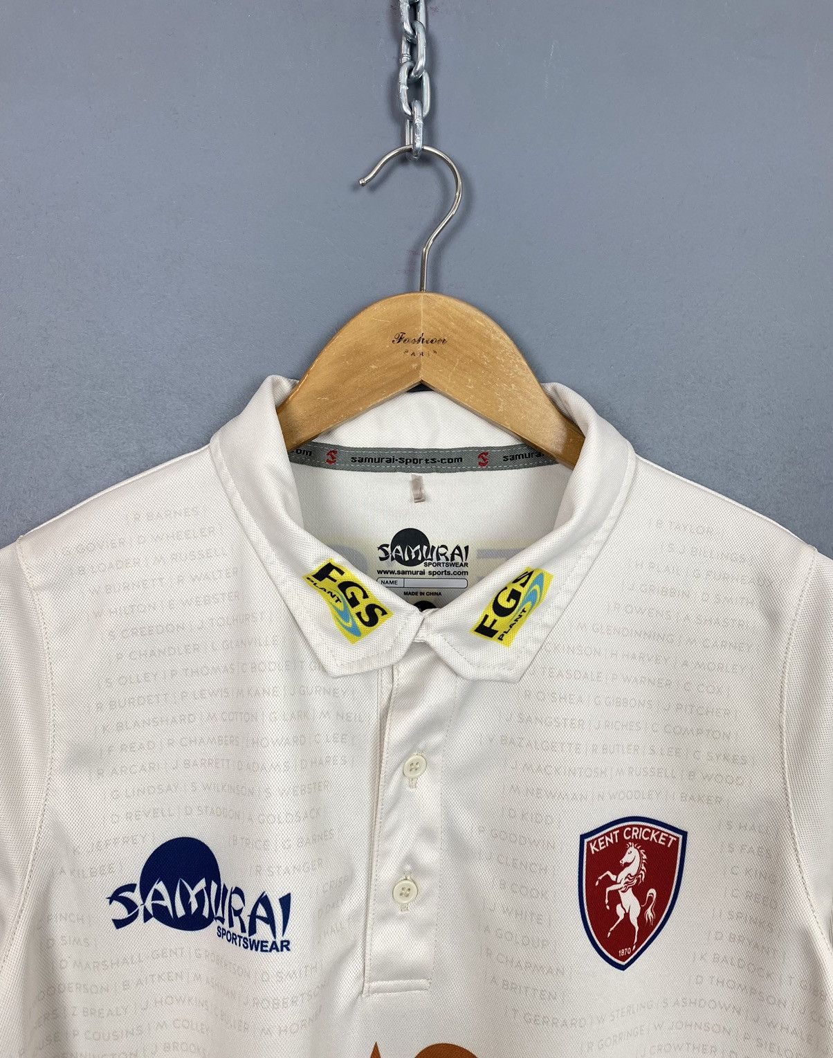 Other Samurai Kent Kricket Polo Shirt Jersey Sportswear White Top Size US M / EU 48-50 / 2 - 2 Thumbnail