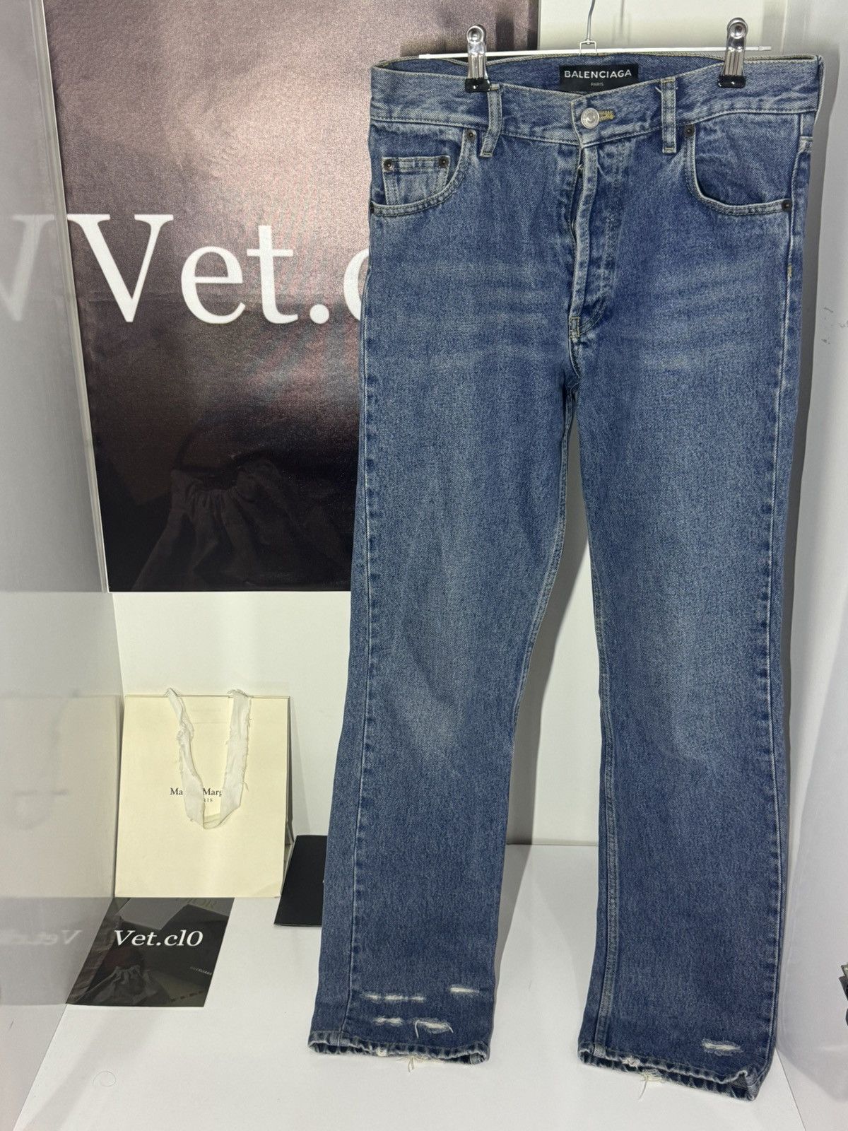 Balenciaga ✅Balenciaga distressed slim blue jeans 30 Size US 30 / EU 46 - 1 Thumbnail