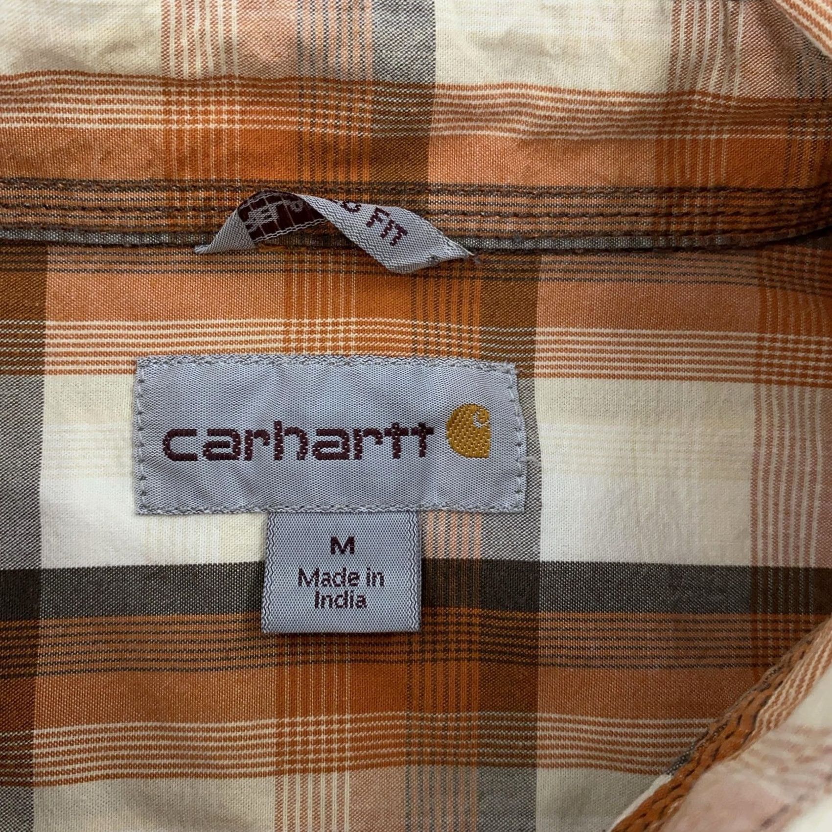Carhartt Carhartt Shirt Mens Medium Essential Plaid Shirt Button Down Short Sleeve Workwear Orange Button-Up Cotton Plaid - Mens Size US M / EU 48-50 / 2 - 7 Thumbnail