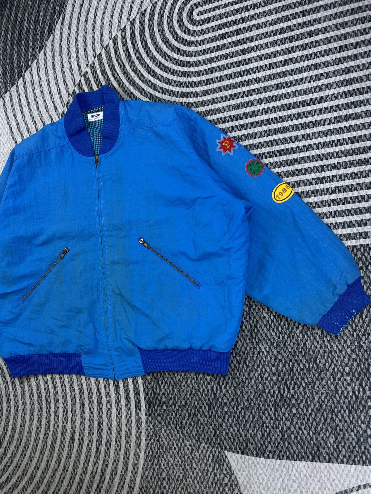 Japanese Brand Vintage Person Shop Stain Zipper Bomber Jacket Size US XXL / EU 58 / 5 - 4 Thumbnail