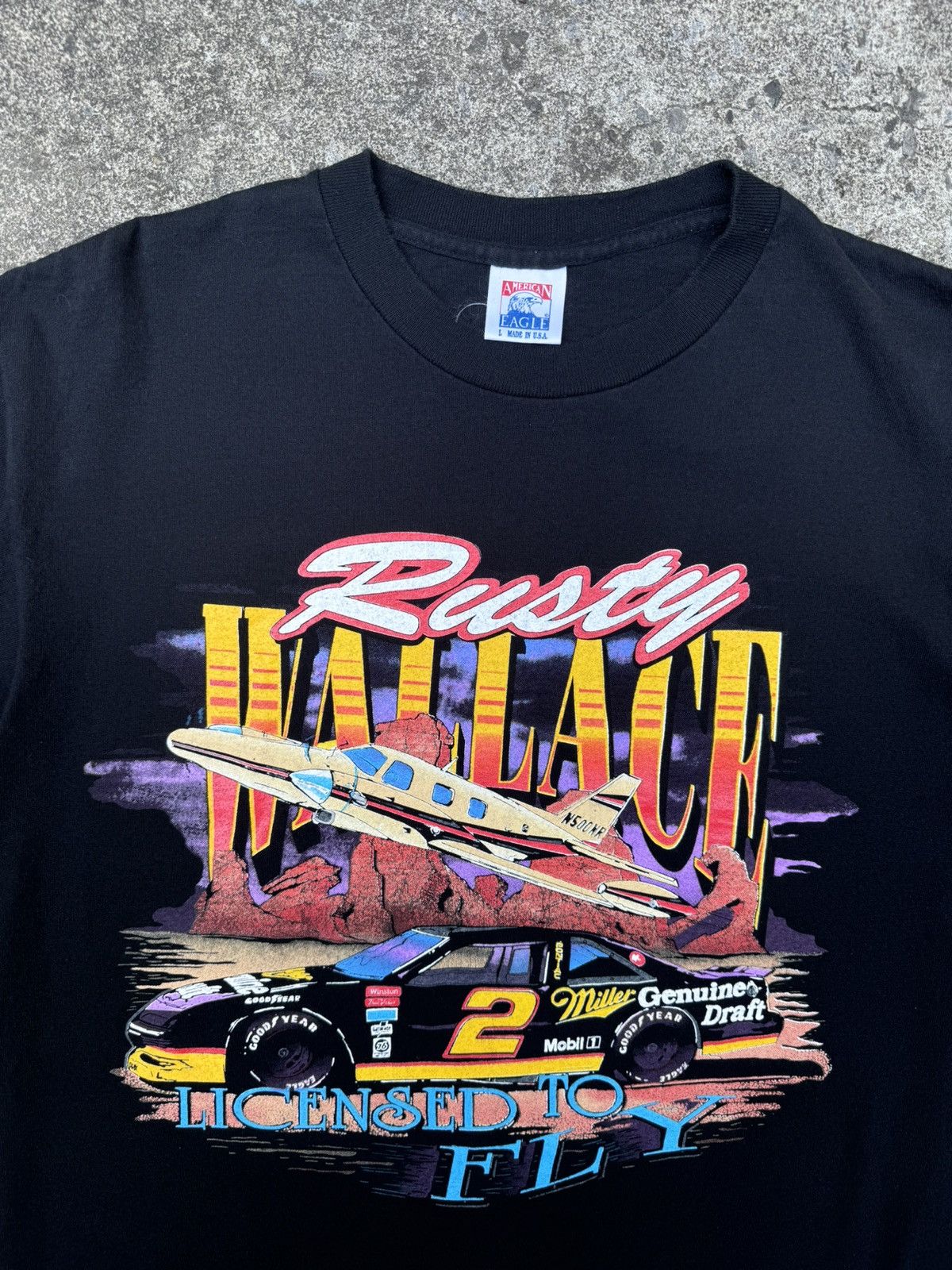 Vintage Vintage 1992 Rusty Wallace NASCAR Shirt. (Large) Size US L / EU 52-54 / 3 - 2 Thumbnail