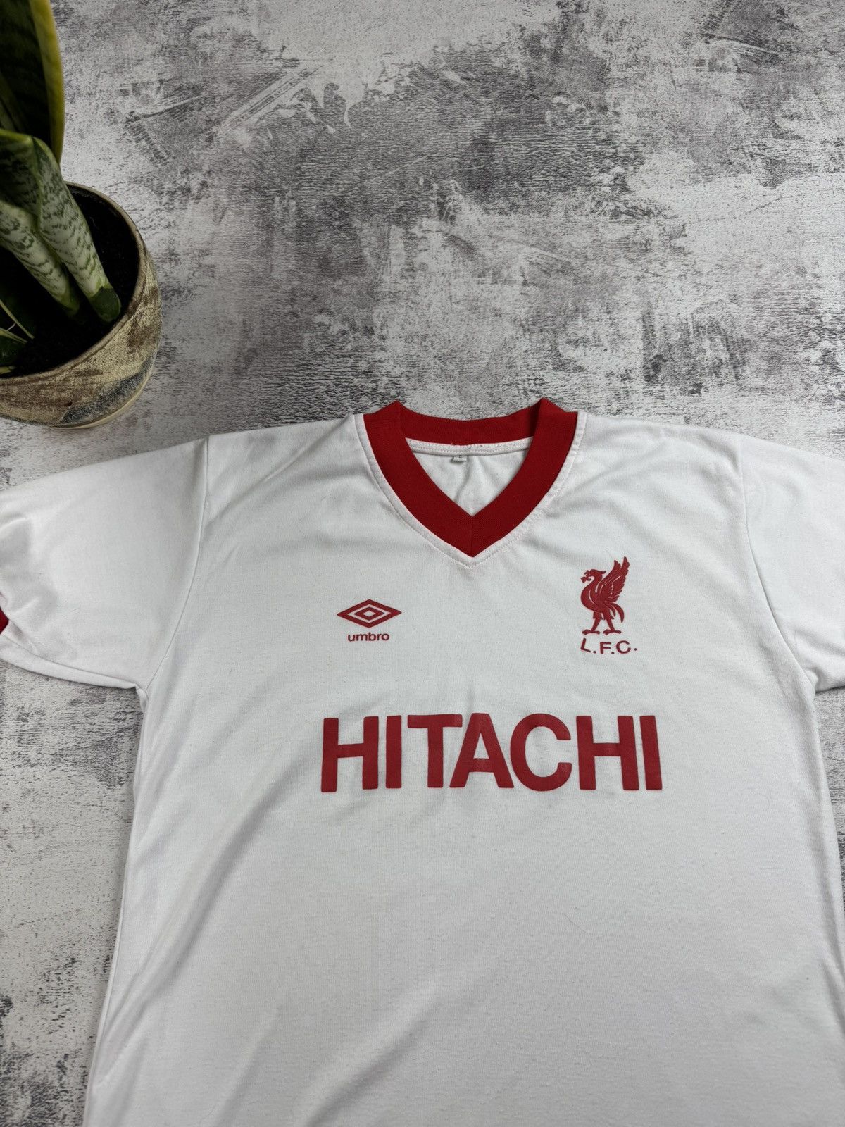 Umbro Liverpool 1979 1980 White Away Reproduction Soccer Football T Shirt Jersey Kit Size US L / EU 52-54 / 3 - 5 Thumbnail