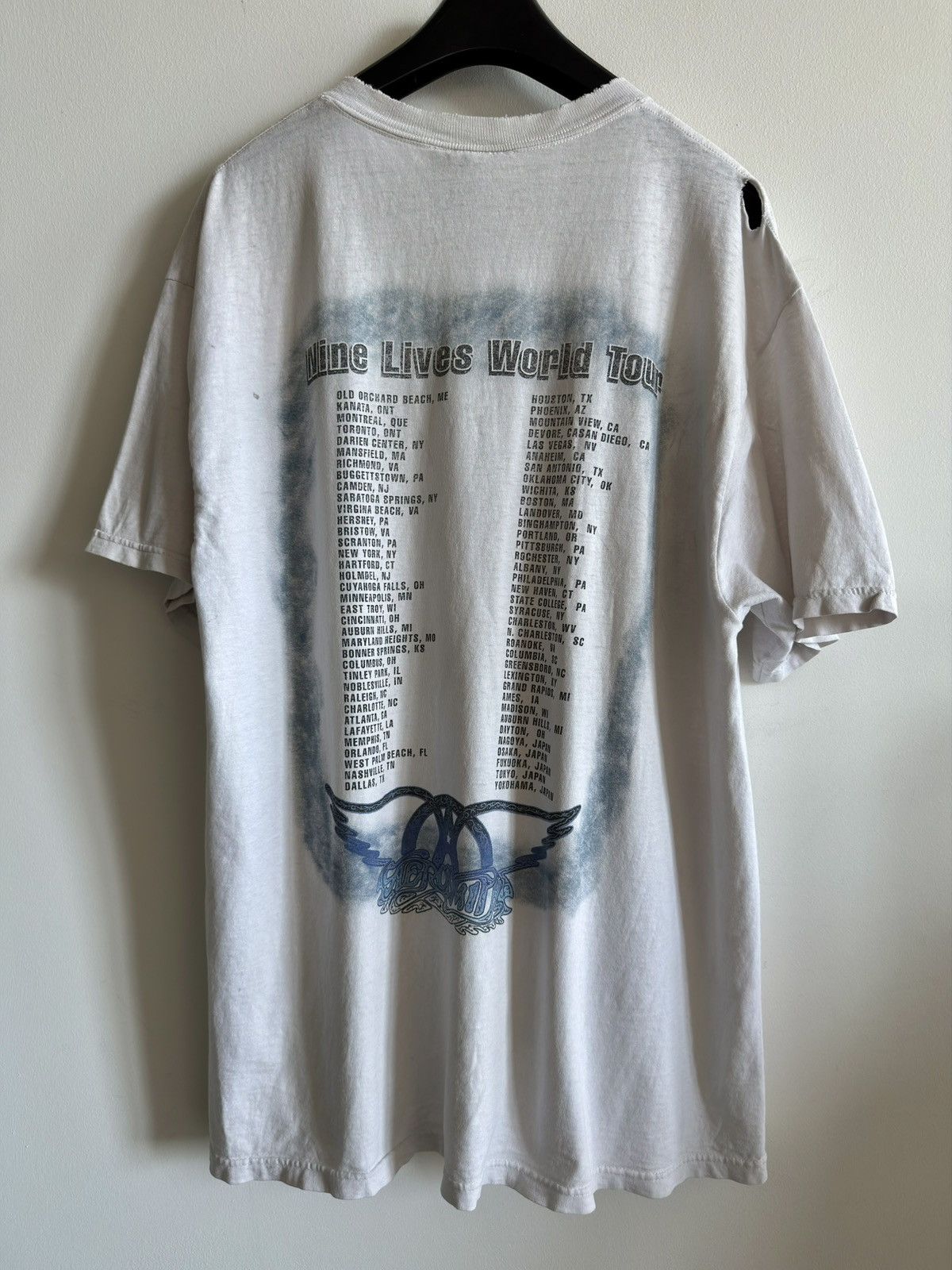 Band Tees Vintage 90s Thrashed Faded Aerosmith Grunge Erd WCC Band Tee Size US XXL / EU 58 / 5 - 10 Thumbnail