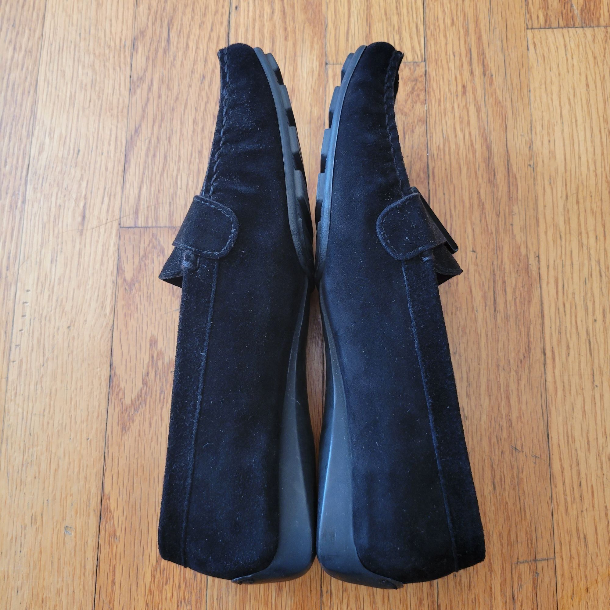 Stuart Weitzman Stuart Weitzman 6.5M Black Suede Leather Square Toe Buckle A Size US 6.5 / IT 36.5 - 7 Thumbnail