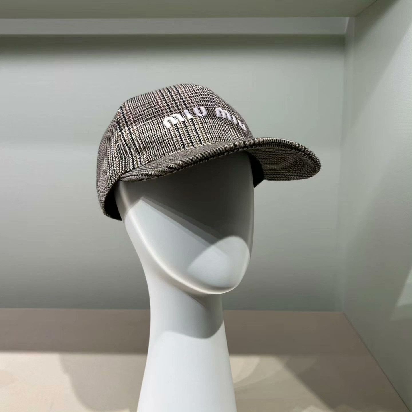 Miu Miu MiuMiu Plaid Baseball Cap Size ONE SIZE - 1 Thumbnail