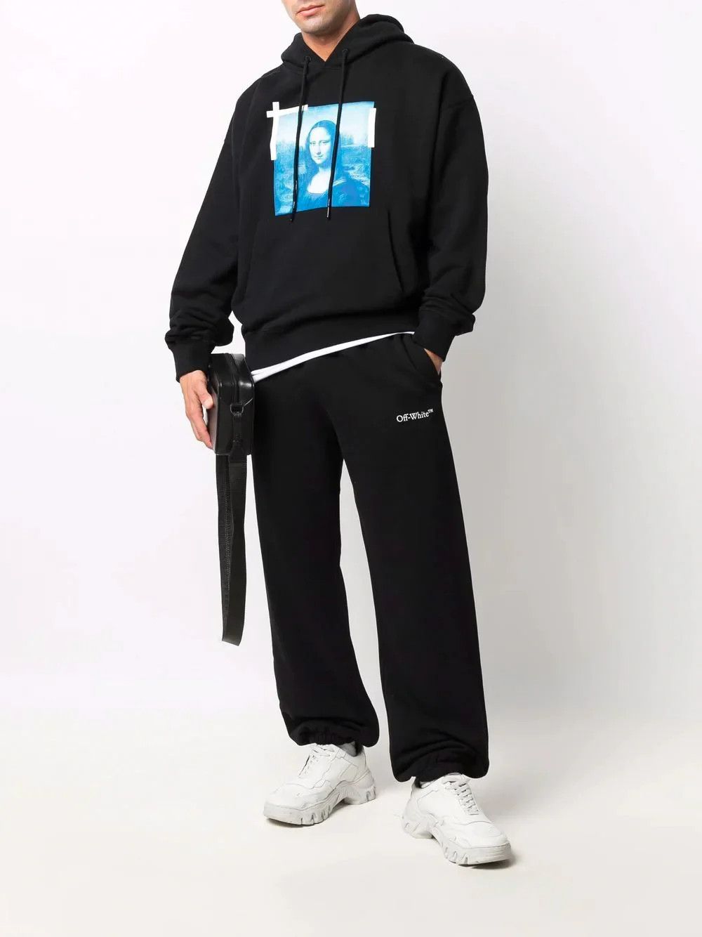 Off-White Black Mona Lisa Logo Oversized Hoodie Size US L / EU 52-54 / 3 - 3 Thumbnail