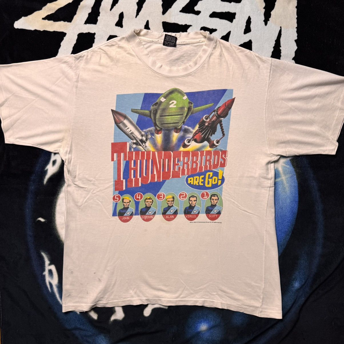 Vintage 90's Thunderbirds Tee Size US XL / EU 56 / 4 - 1 Thumbnail