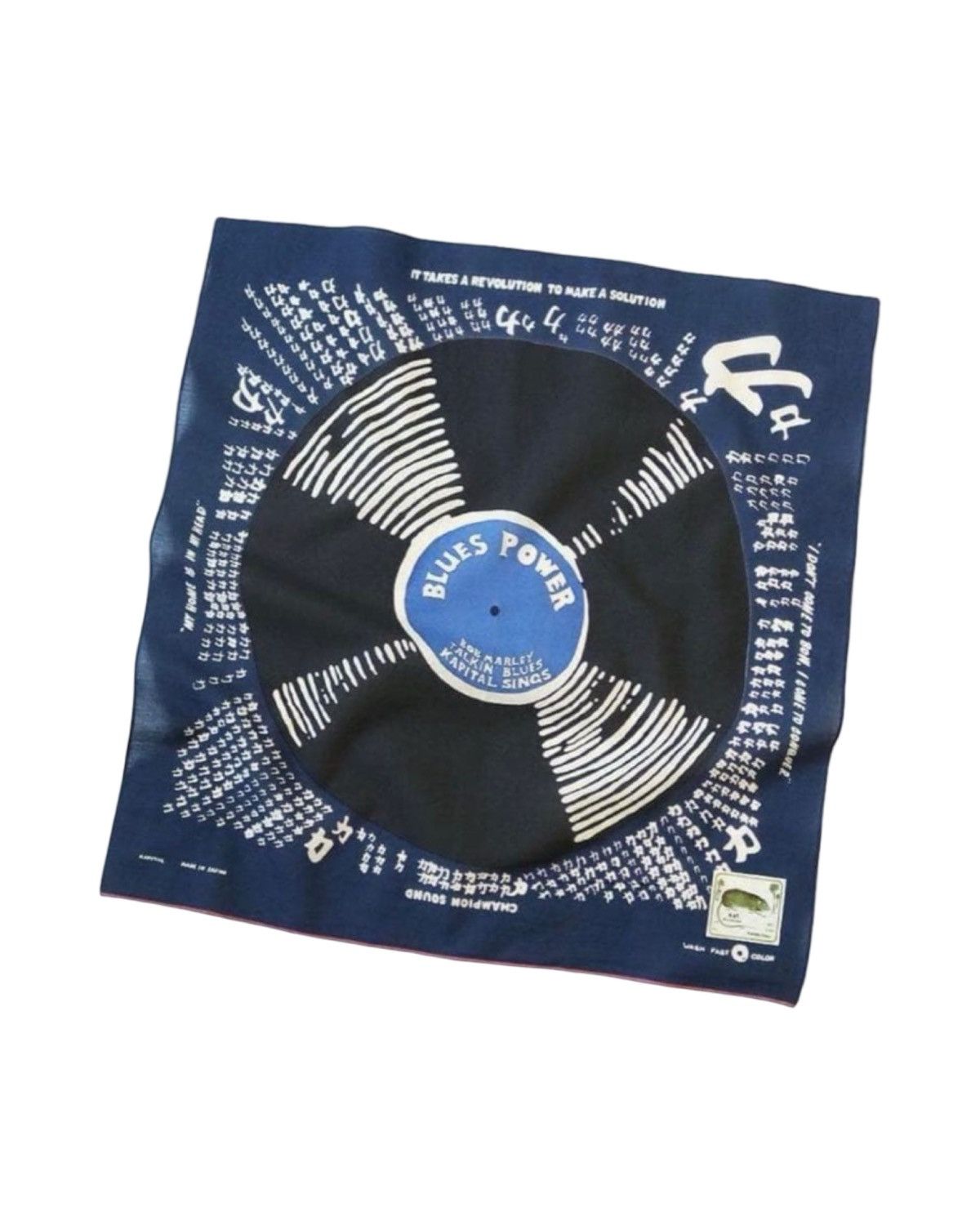 Kapital Indigo Dyed Blue Power Bandana Size ONE SIZE - 1 Preview