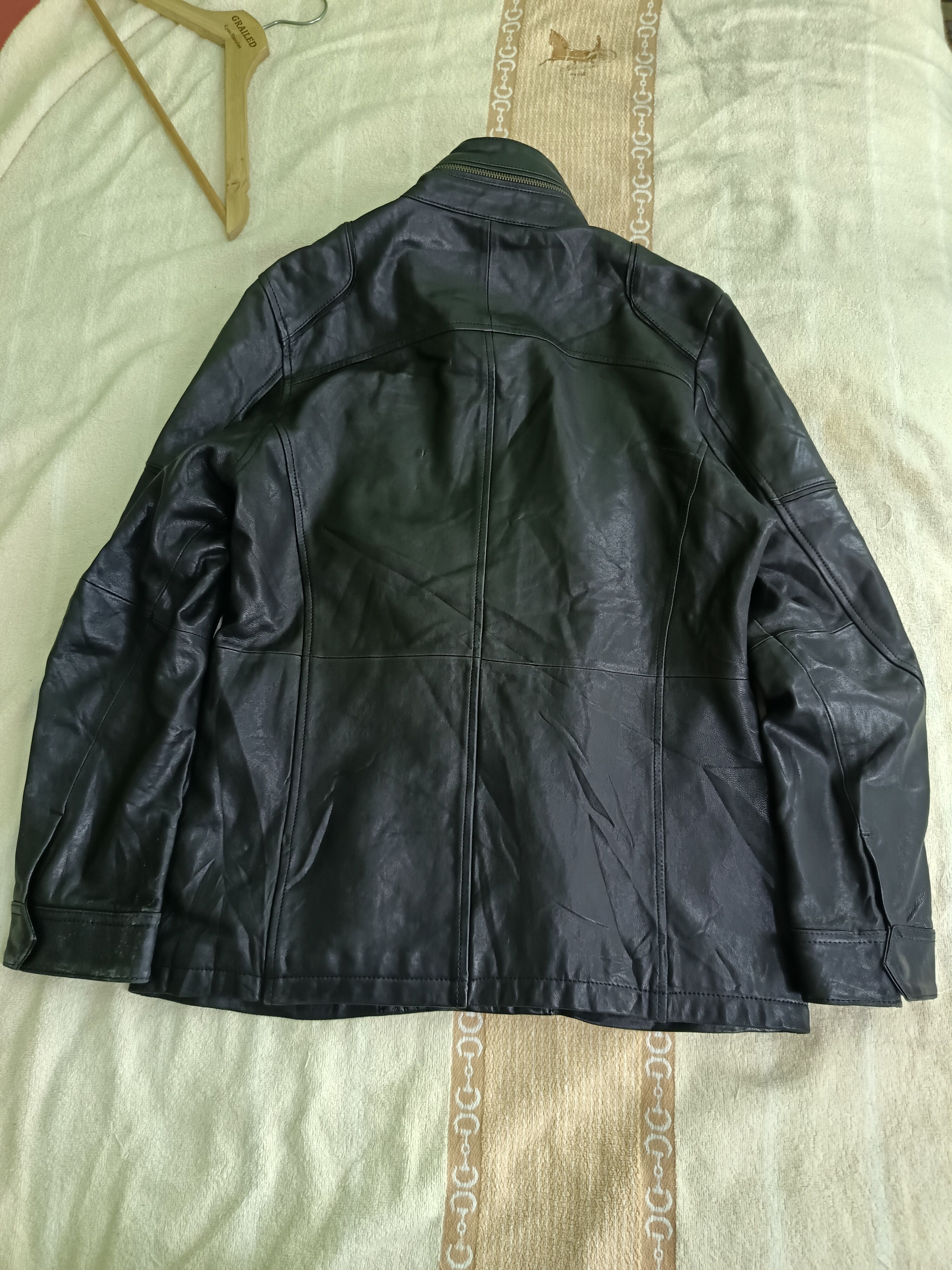 Japanese Brand 2000's Rattle Trap Black Coated Biker Jacket Size US M / EU 48-50 / 2 - 10 Thumbnail