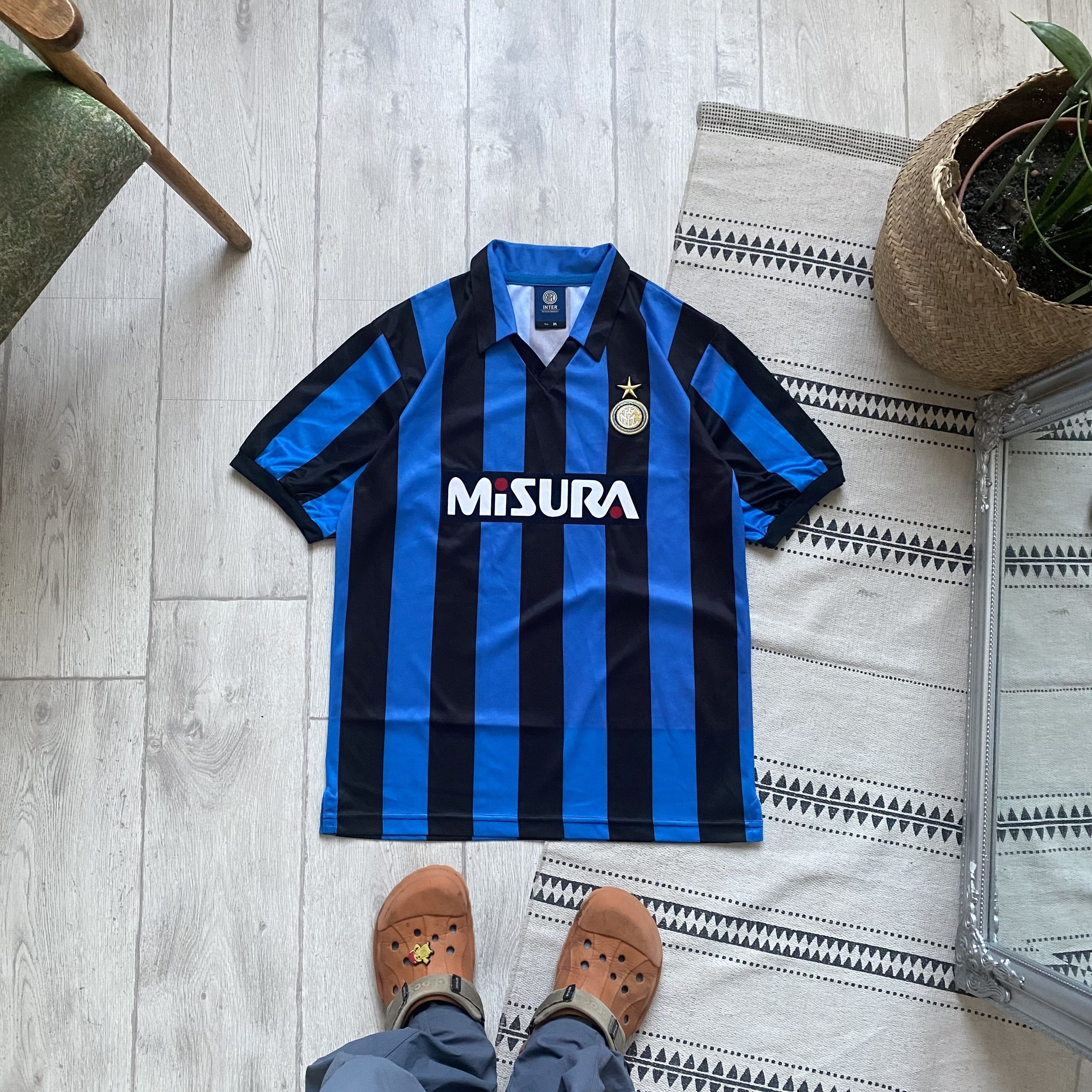 Umbro ⚽️ Vintage Retro 90s Inter Milan jersey Soccer Blockore Size US M / EU 48-50 / 2 - 1 Thumbnail