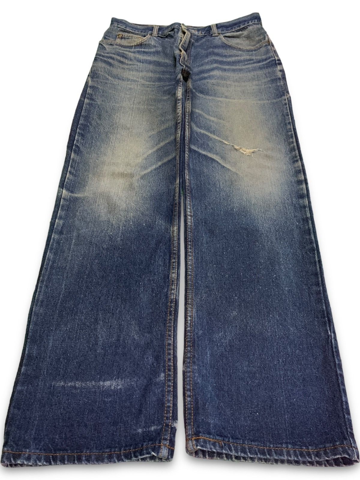 Japanese Brand Vintage Japanese Brand Mud Wash Distressed Baggy Jeans Size US 35 - 1 Thumbnail