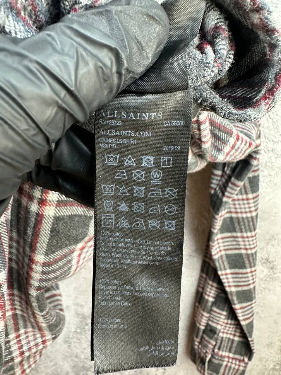 Allsaints AllSaints Gaines Brushed Flannel Shirt Check Ramskull Grunge Size US L / EU 52-54 / 3 - 14 Thumbnail