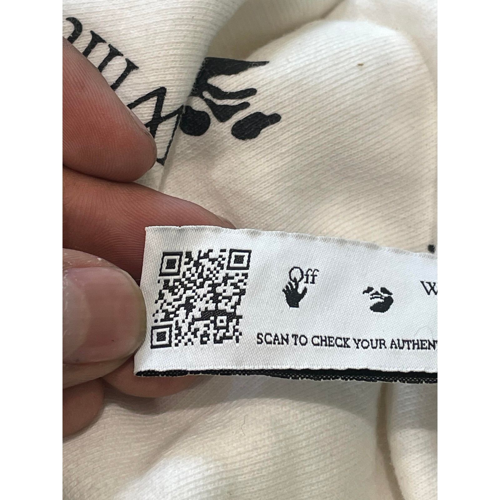 Off-White Off White All Over Logo White Hoodie Size S / US 4 / IT 40 - 4 Thumbnail