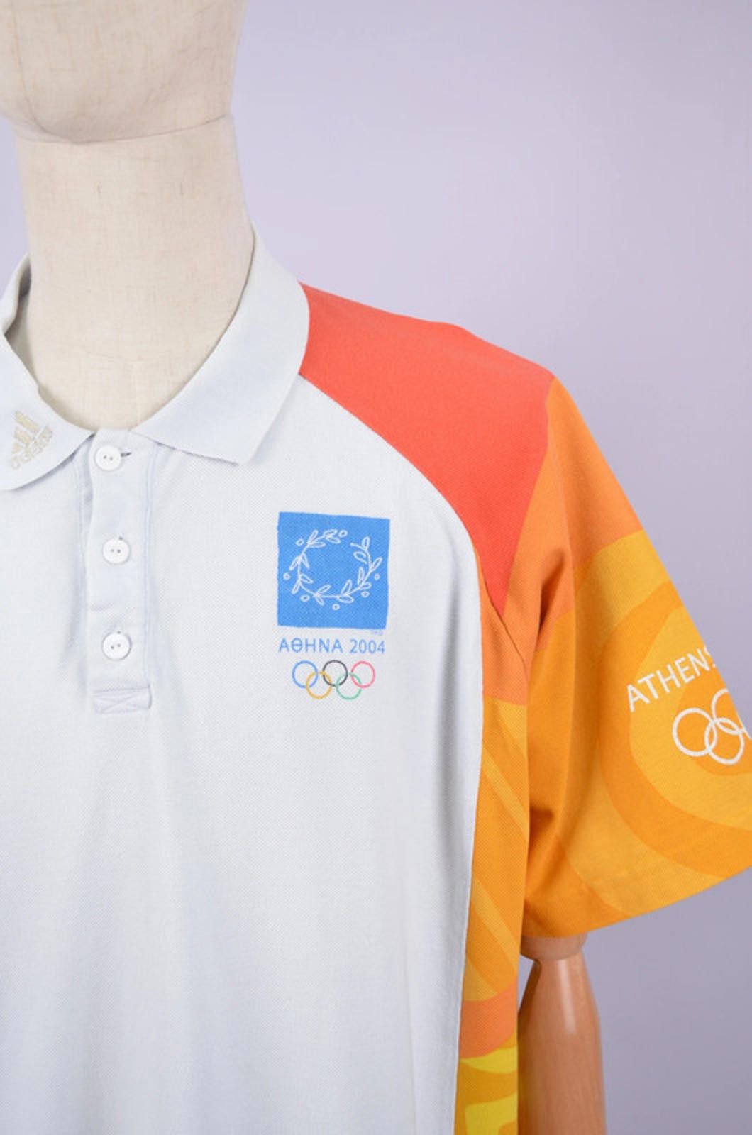 Adidas Athens 2004 Olympic Games Polo Shirt Adidas T Shirt Size XL Size US XL / EU 56 / 4 - 4 Thumbnail
