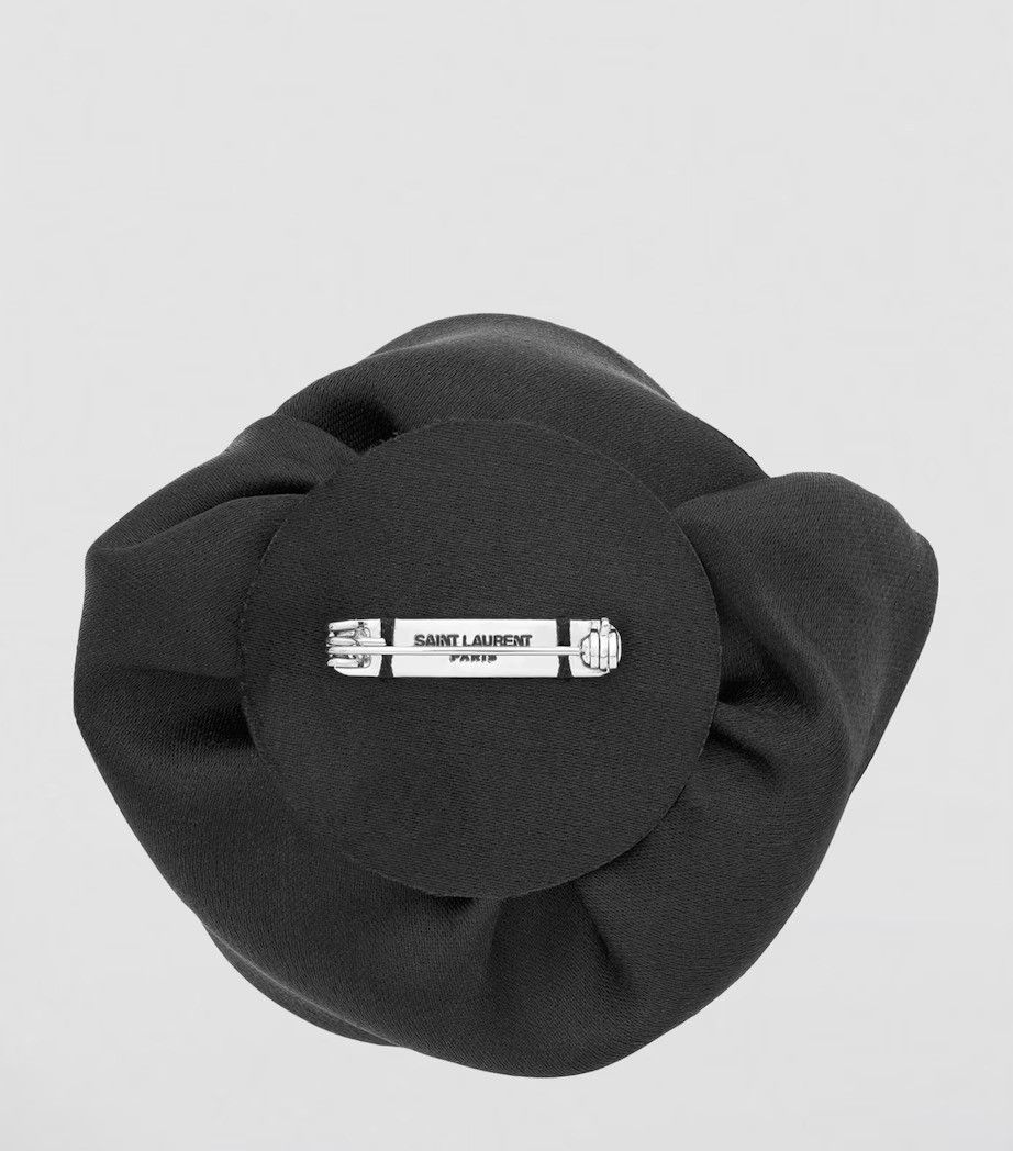 Saint Laurent Paris o1la1rc1a0526 774141 Size: OS / Rose Brooch in Silk Organza Size ONE SIZE - 2 Thumbnail