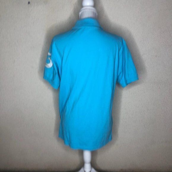 Vintage La Martina Womens Top Blue Polo Embroidered Short Sleeve Shi Size XXL / US 16-18 / IT 52-54 - 4 Thumbnail
