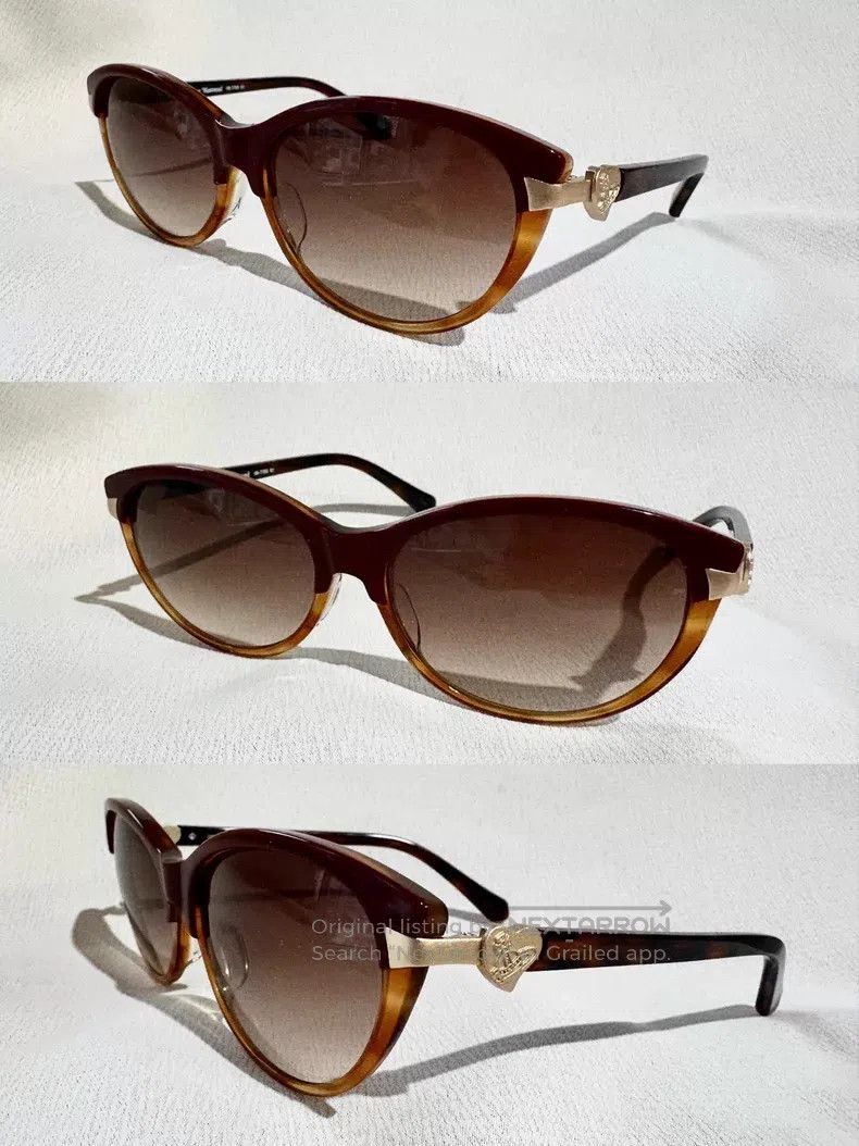 Vivienne Westwood Vivienne Westwood Tea-colored heart Saturn sunglasses Size ONE SIZE - 1 Thumbnail