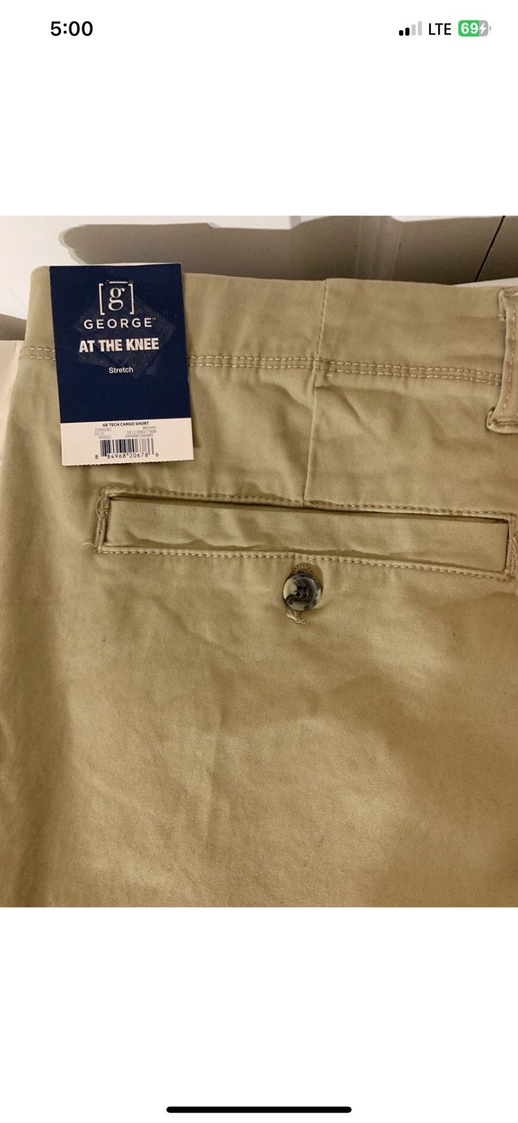 George George mens sz 46 at the knee shorts khaki brown Size US 44 / EU 60 - 1 Thumbnail