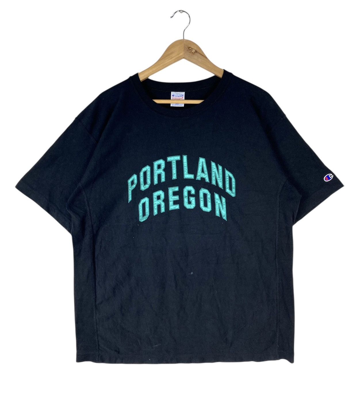 Champion Vintage Champion Reverse Weave Portland Oregon T-Shirt Size US XL / EU 56 / 4 - 2 Thumbnail