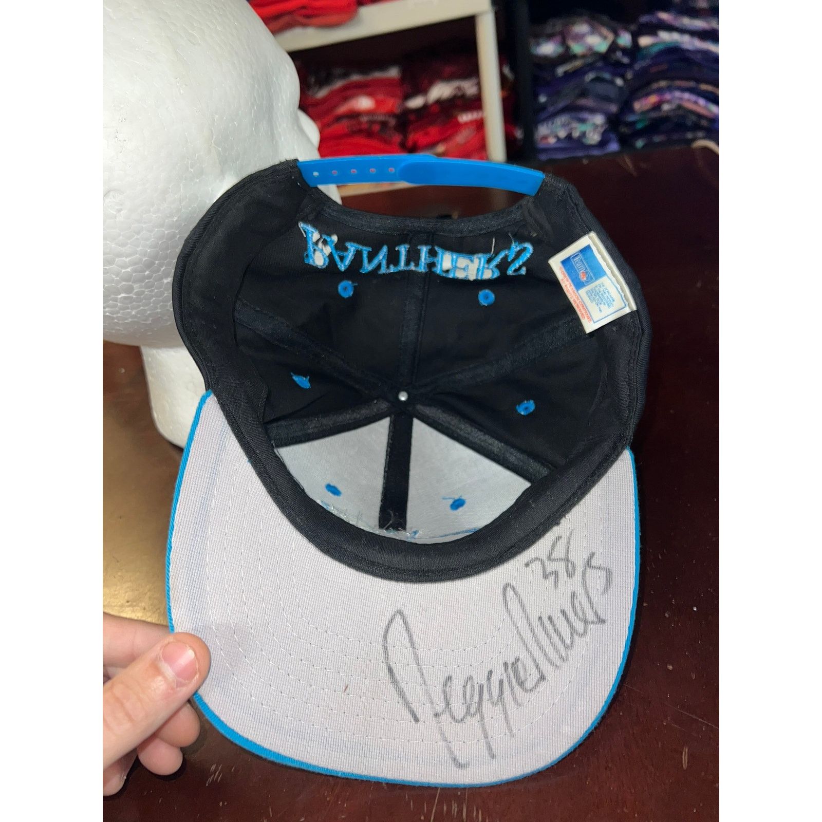Vintage Vintage Carolina Panthers Hat NFL Black Blue Football 90s Size ONE SIZE - 6 Thumbnail