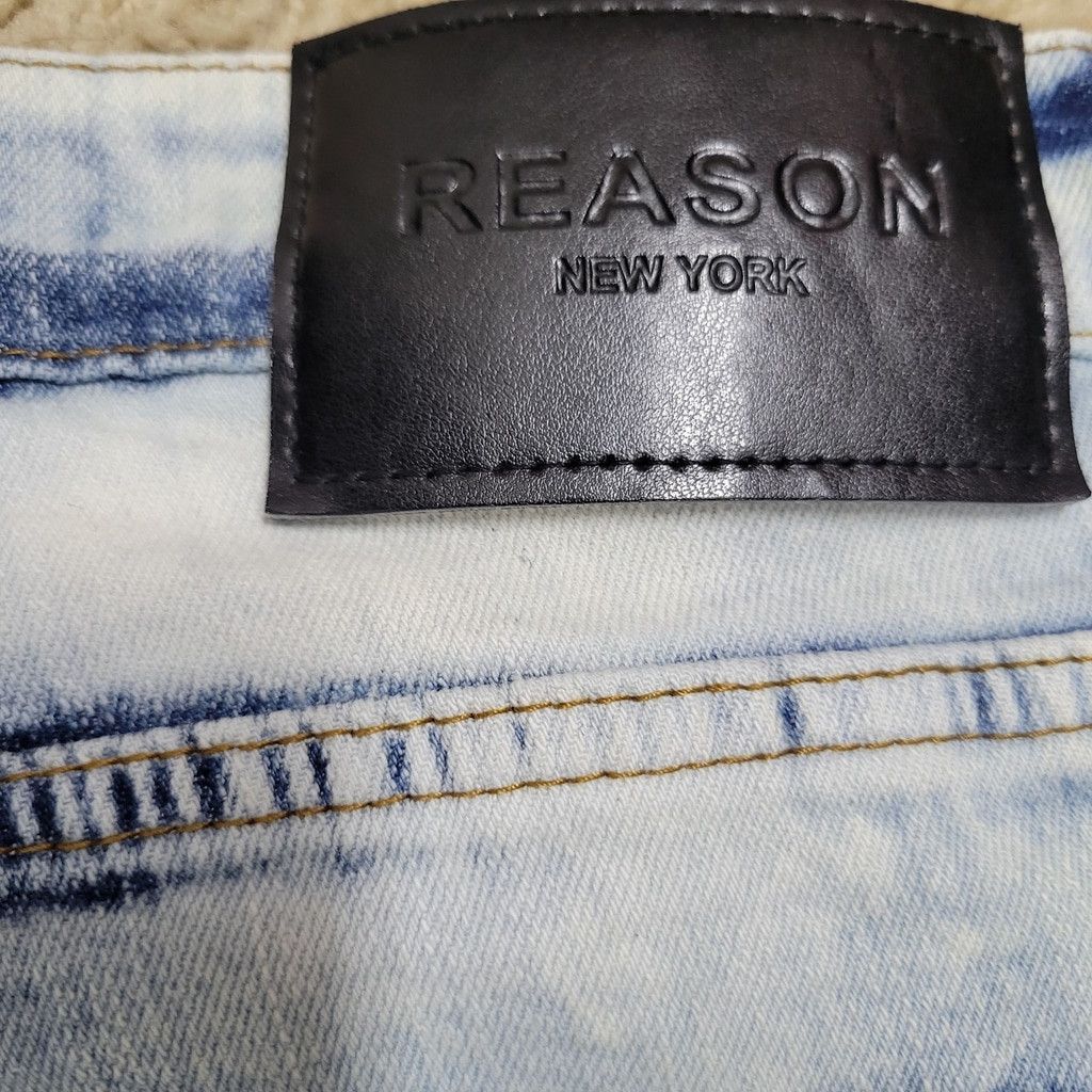 Reason Reason New York Distressed Skinny Jeans Men's Size 34/32 Size US 34 / EU 50 - 10 Thumbnail