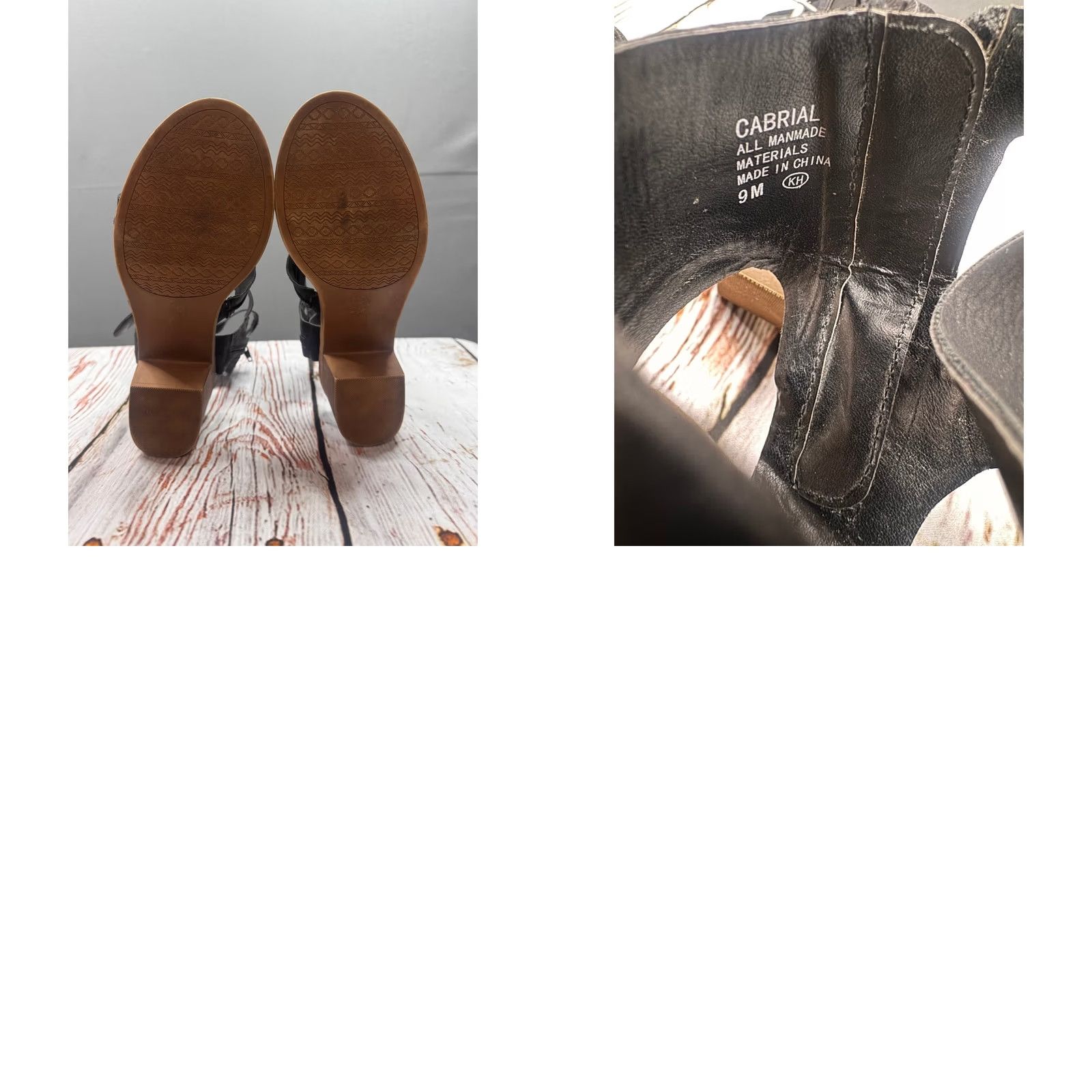 Vintage Solely Black Cabrial Sandals Women Black Gladiator Strappy Block Heel Size 9M Size US 9 / IT 39 - 8 Thumbnail
