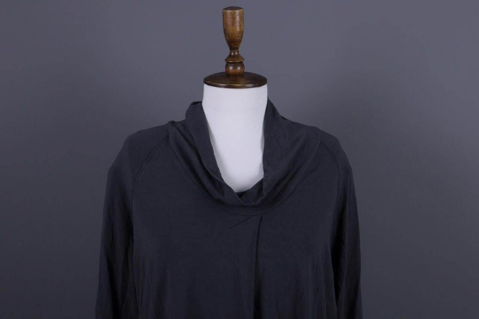 Oscar De La Renta Oska Gray Lagenlook Cowl Neck Pullover Tunic Shirt Size 2 Size XS / US 0-2 / IT 36-38 - 2 Thumbnail