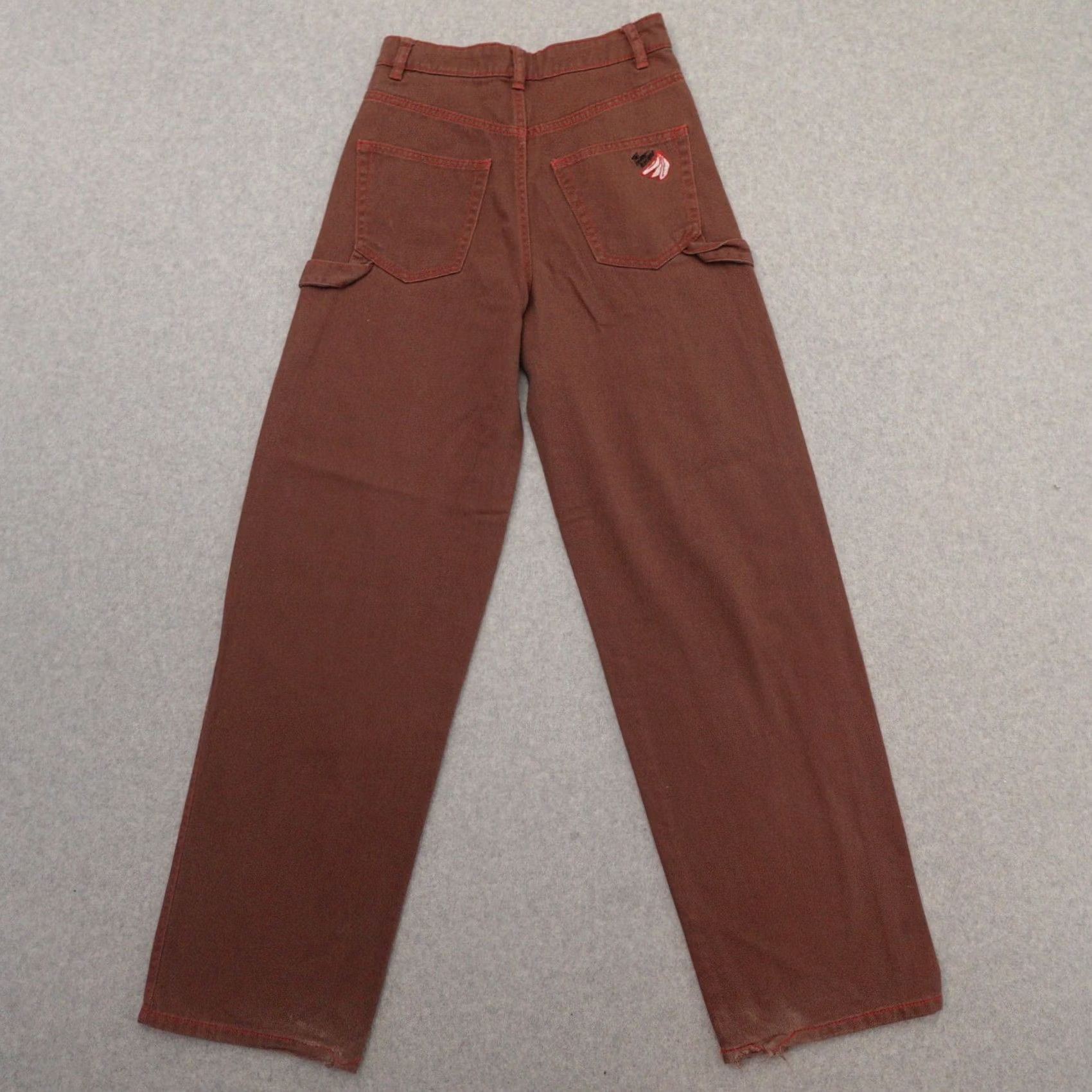 H&M NO FEAR X H&M Womens Jeans Wide-Leg Retro Brown Size 2 Color Brown Adult Womens Complete Measurements In Pictures Size 26" / US 2 / IT 38 - 2 Thumbnail