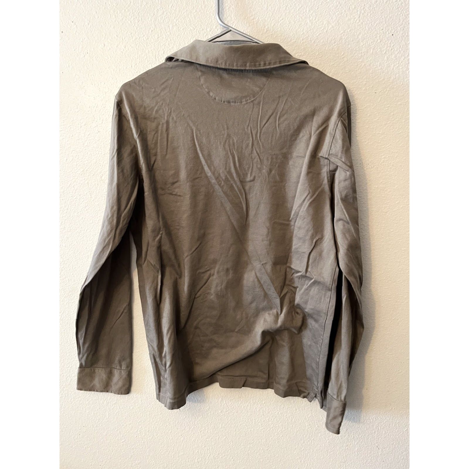 Banana Republic Banana Republic Sweatshirt Mens Large Brown Henley Long Sleeve Mock Neck 1/4 Zip Pockets Button Size US L / EU 52-54 / 3 - 3 Thumbnail