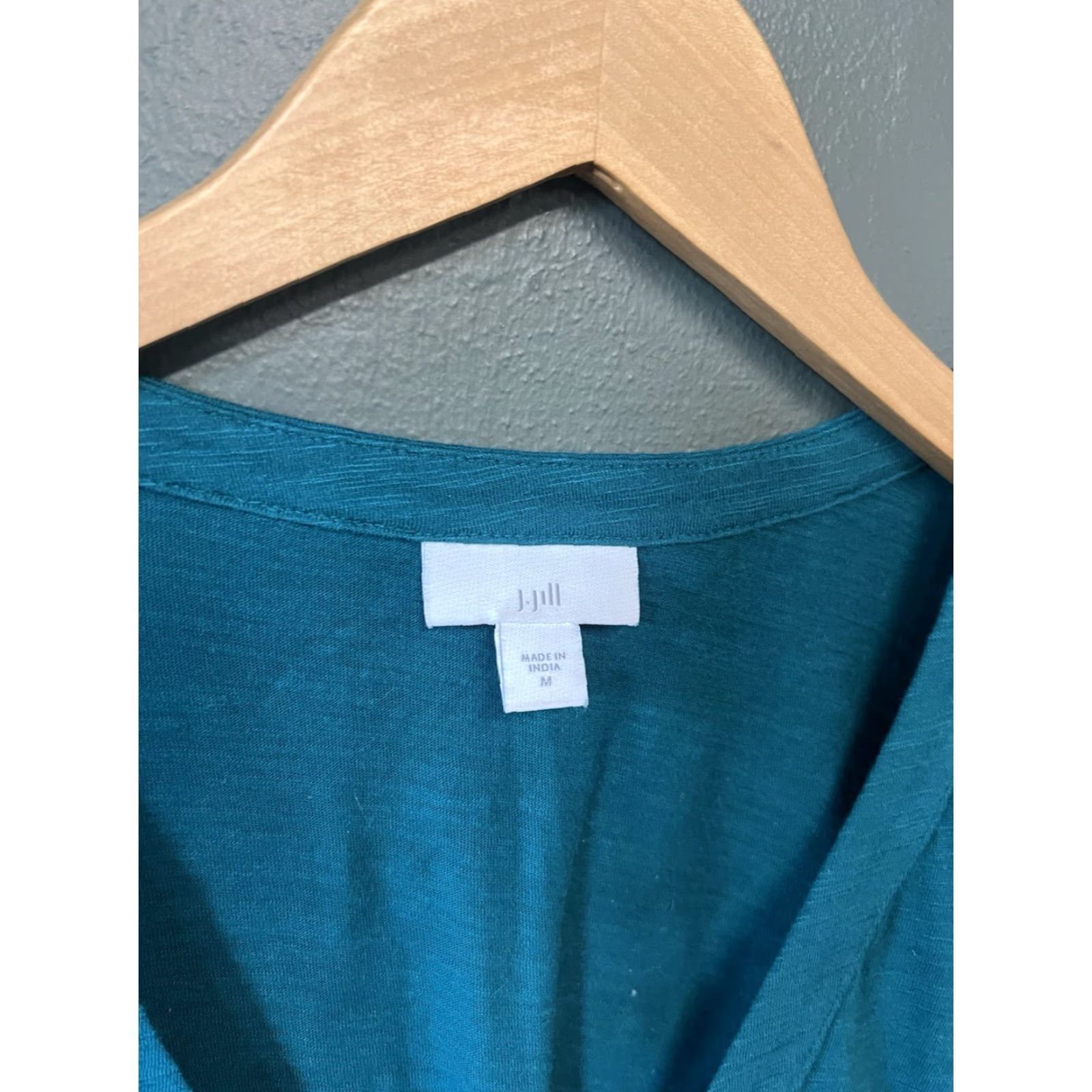 J. Jill VINTAGE J Jill Blouse Womens Shirt V Neck Button Boho Peasant Size M / US 6-8 / IT 42-44 - 2 Thumbnail