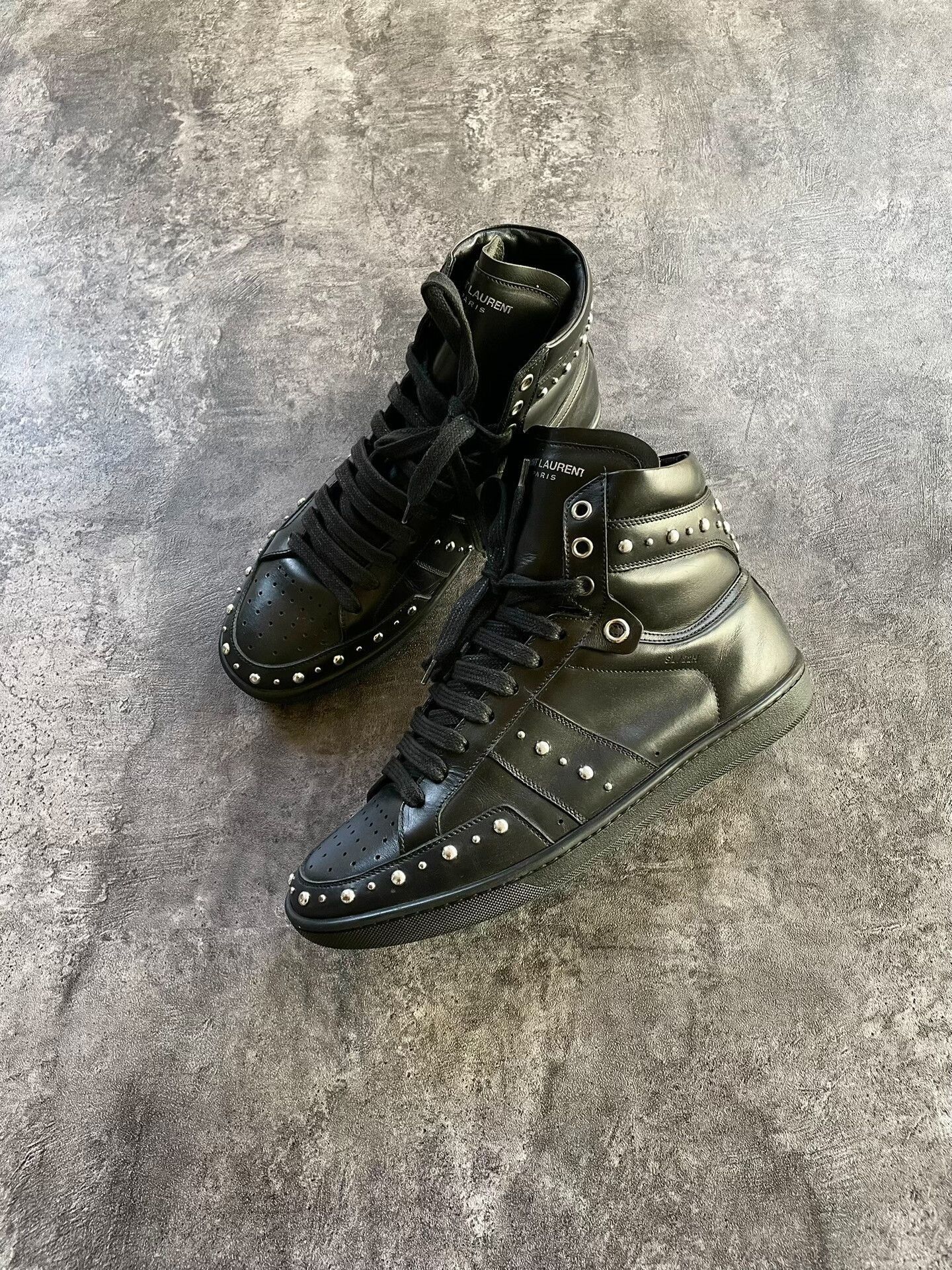 い*き様 saint laurent paris hedi期 studs par Hedi Slimane × Saint Laurent Paris Saint Laurent 2014 SL08H Black