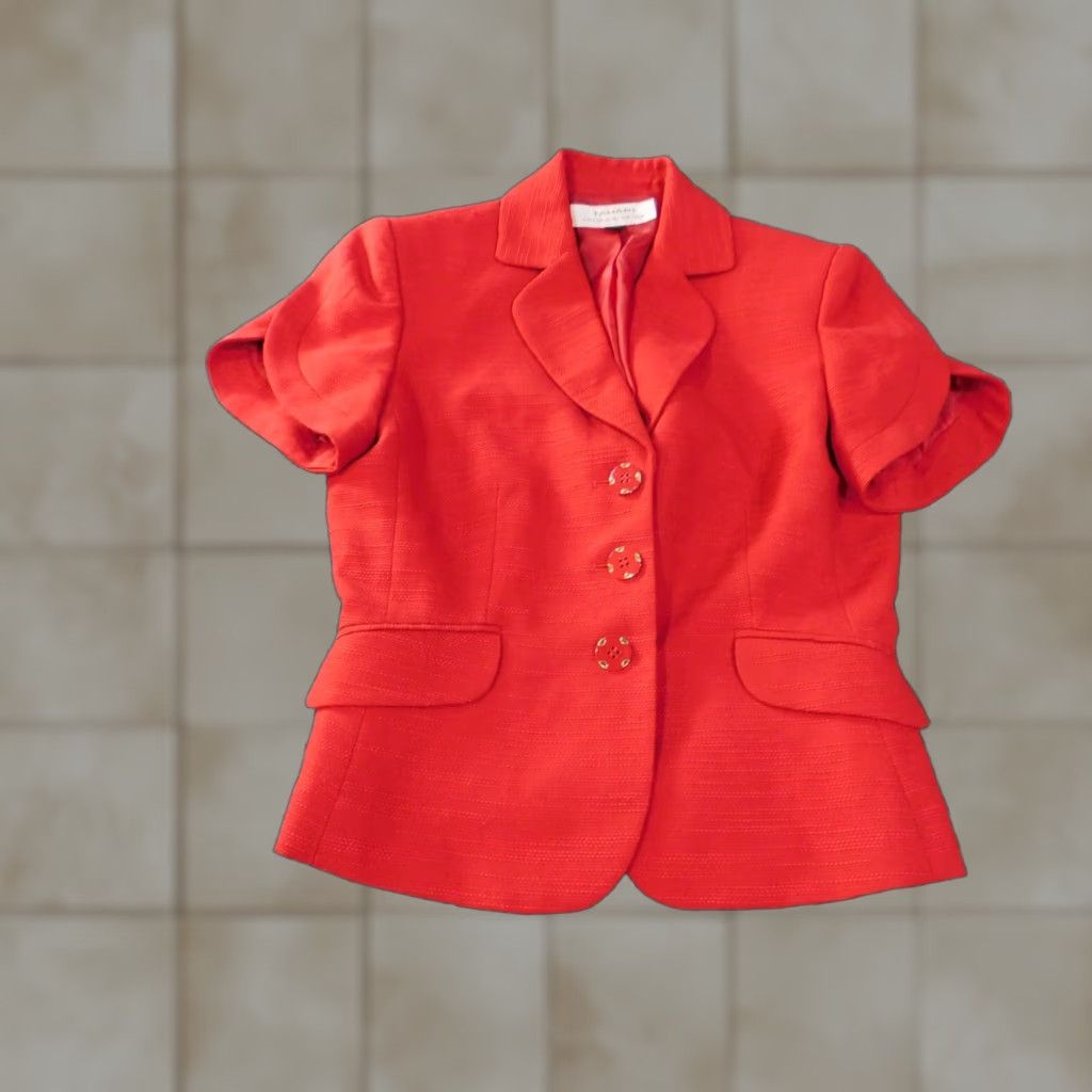 Vintage Tahari Jacket Blazer Womens 4 Red Red Blazer Formal Classic 3-Button Tahari ASL Blazer Womens Mens? Size S / US 4 / IT 40 - 1 Thumbnail
