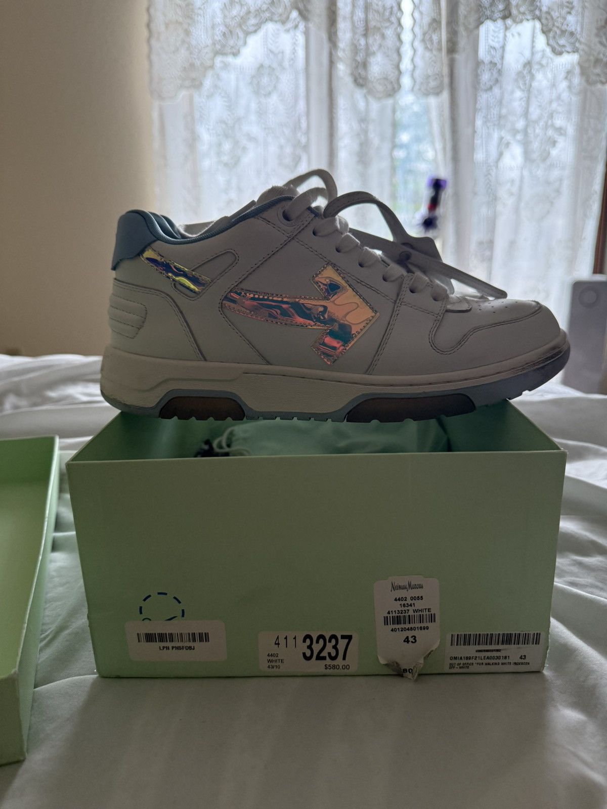 Off-White Off White Out of Office Iridescent Blue Size US 10 / EU 43 - 13 Thumbnail